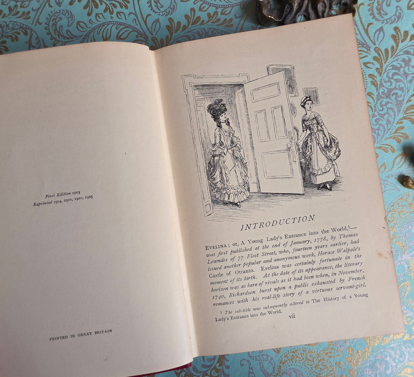 1925 Evelina by Fanny Burney - Illustrated Antique Book