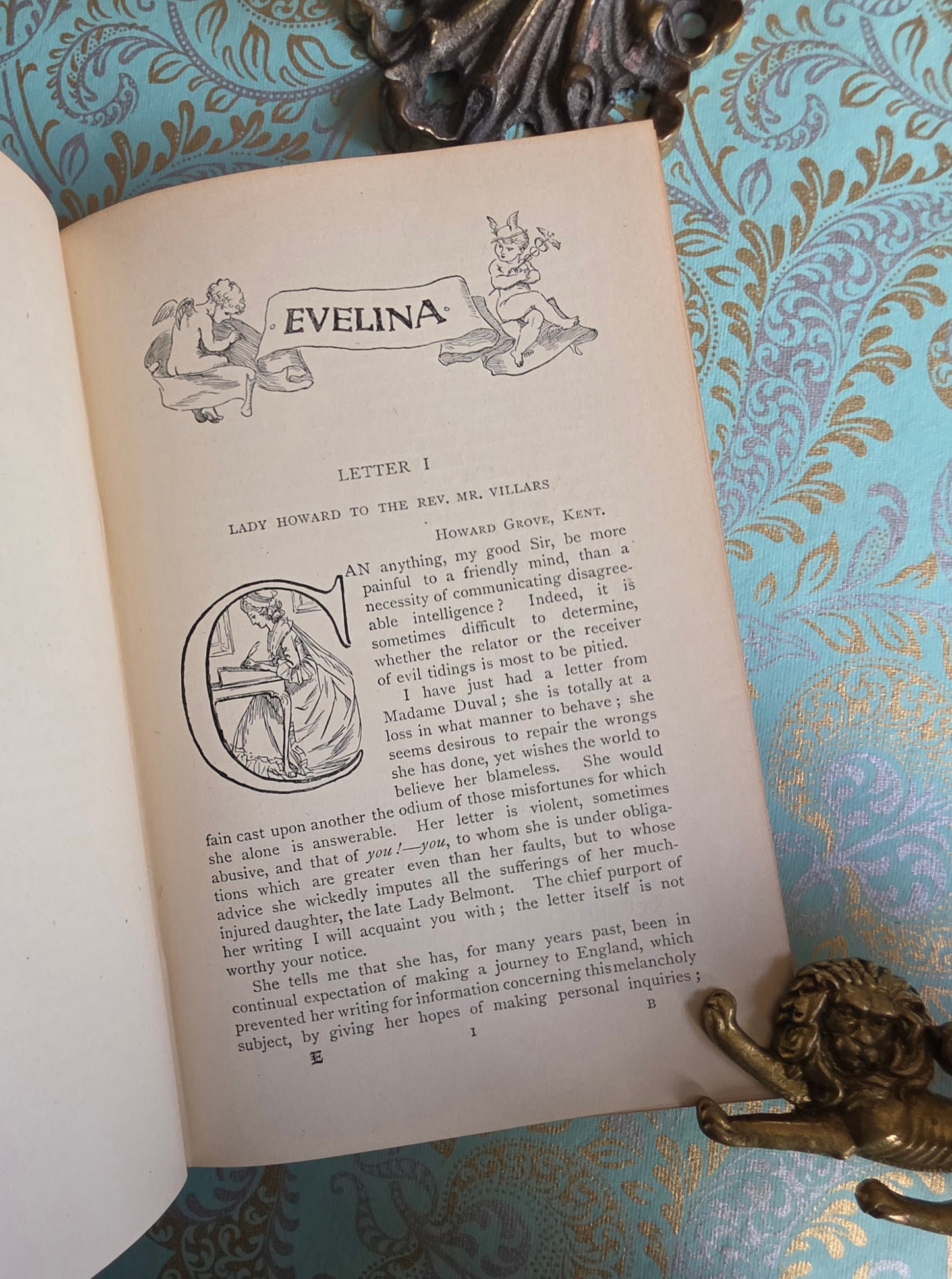 1925 Evelina by Fanny Burney - Illustrated Antique Book