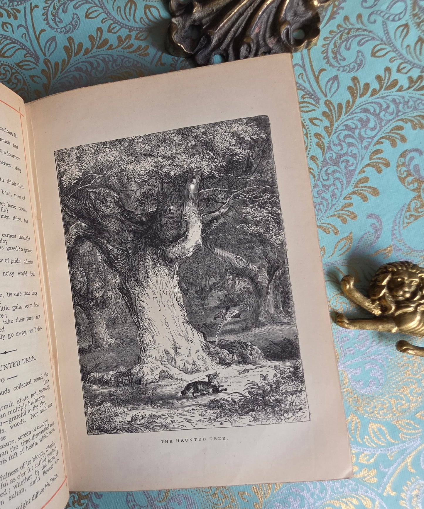 1880s The Poetical Works of Wordsworth / Lansdowne Poets / Beautiful Victorian Antique Book / Richly Illustrated