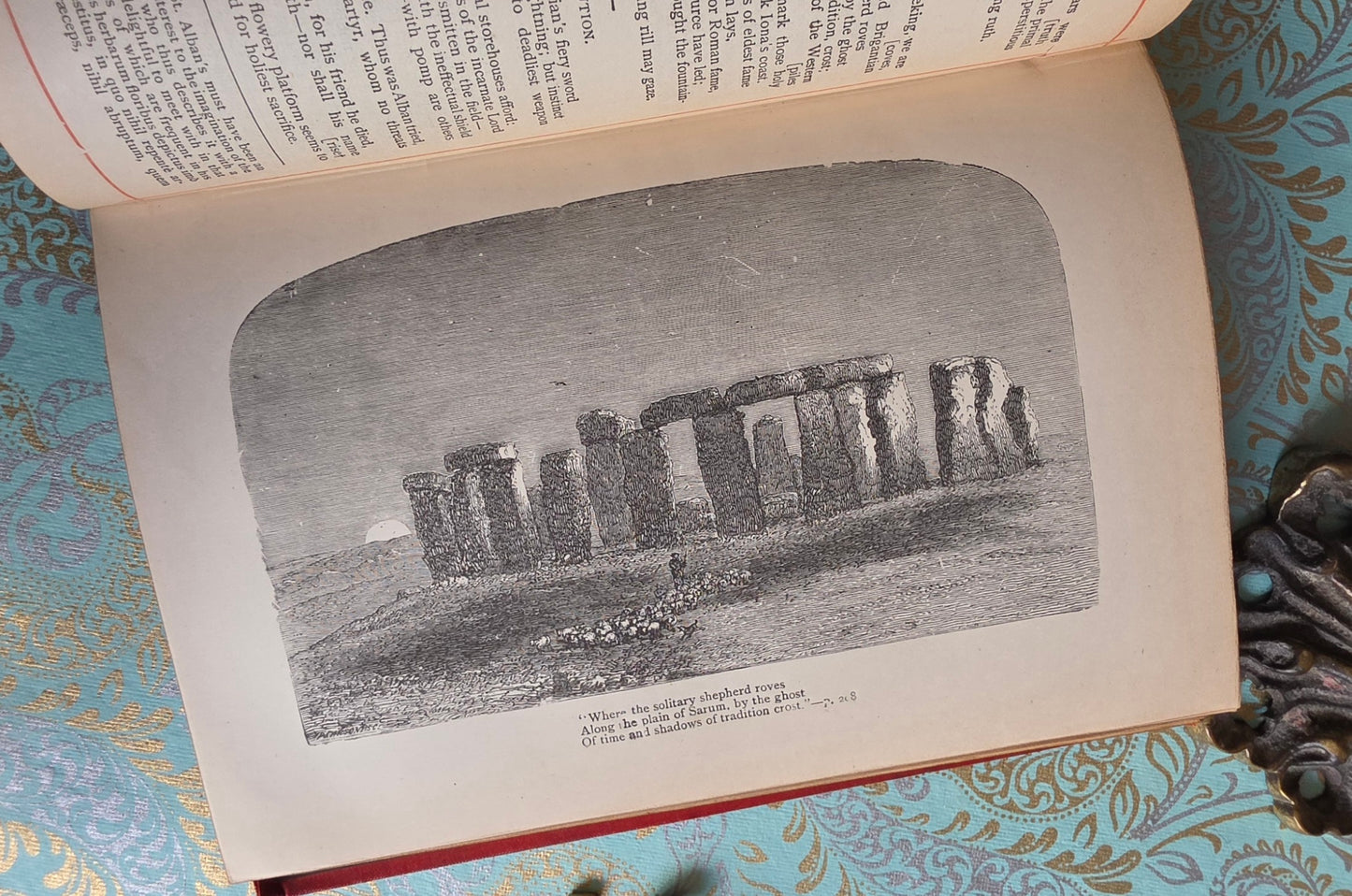 1880s The Poetical Works of Wordsworth / Lansdowne Poets / Beautiful Victorian Antique Book / Richly Illustrated