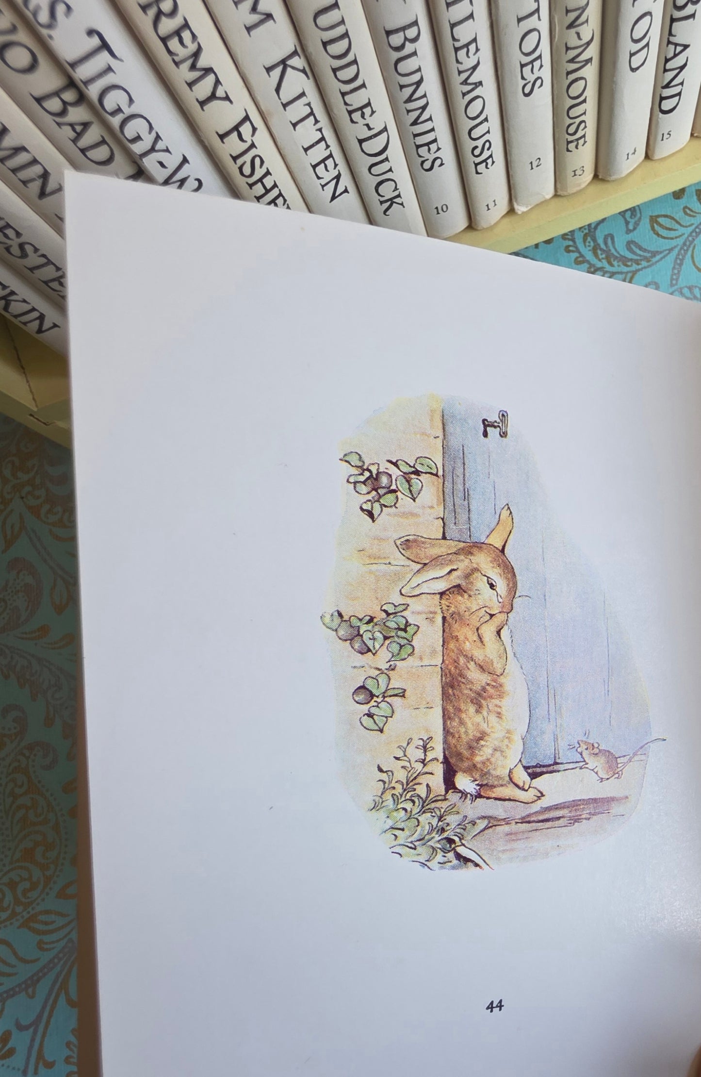 1960s Peter Rabbit's Bookshelf - Complete Set of Vintage Books Plus Original Shelf