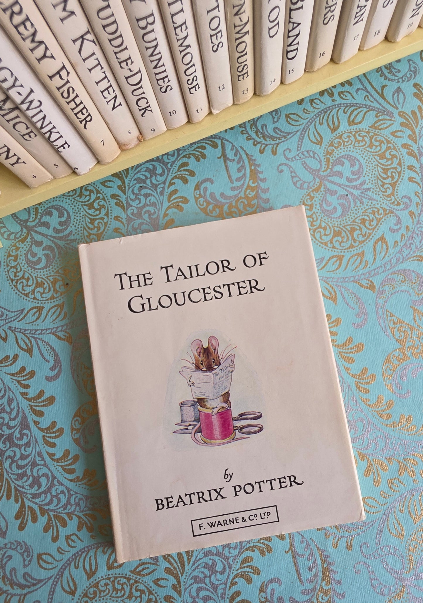 1960s Peter Rabbit's Bookshelf - Complete Set of Vintage Books Plus Original Shelf