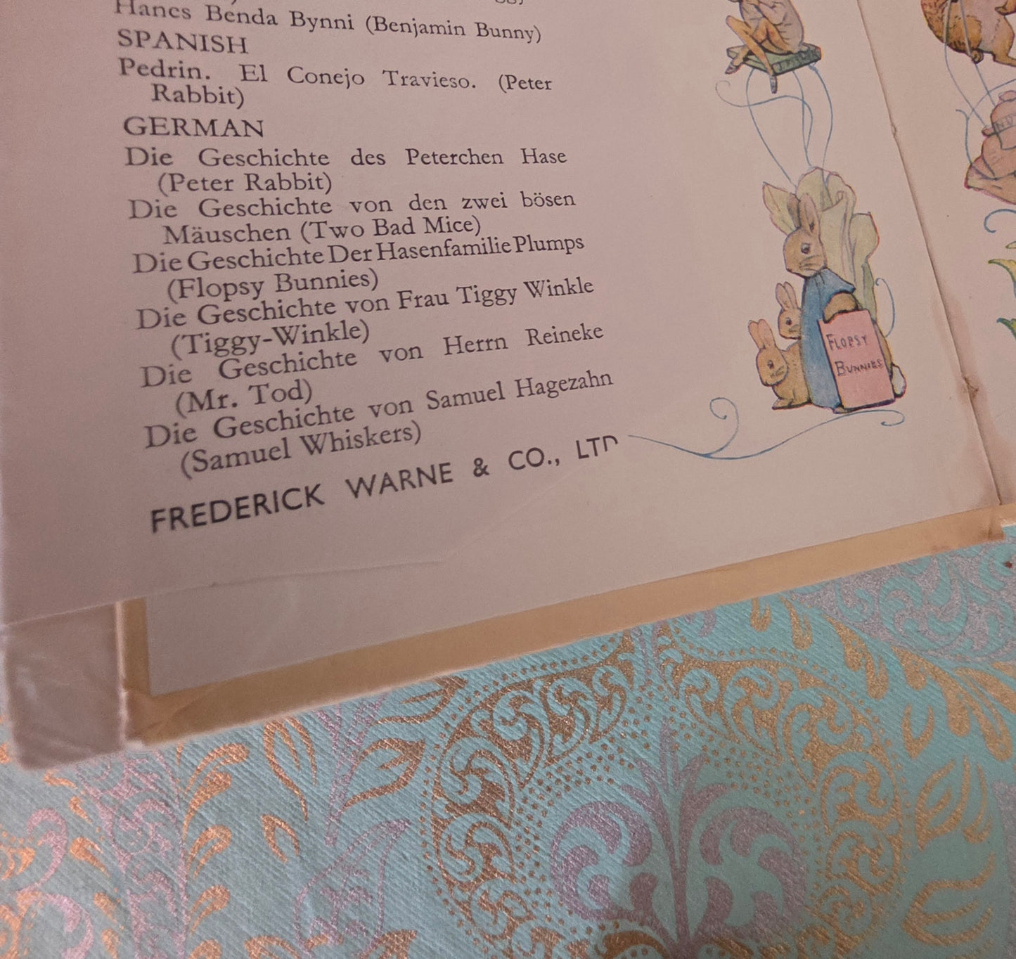 1960s Peter Rabbit's Bookshelf - Complete Set of Vintage Books Plus Original Shelf