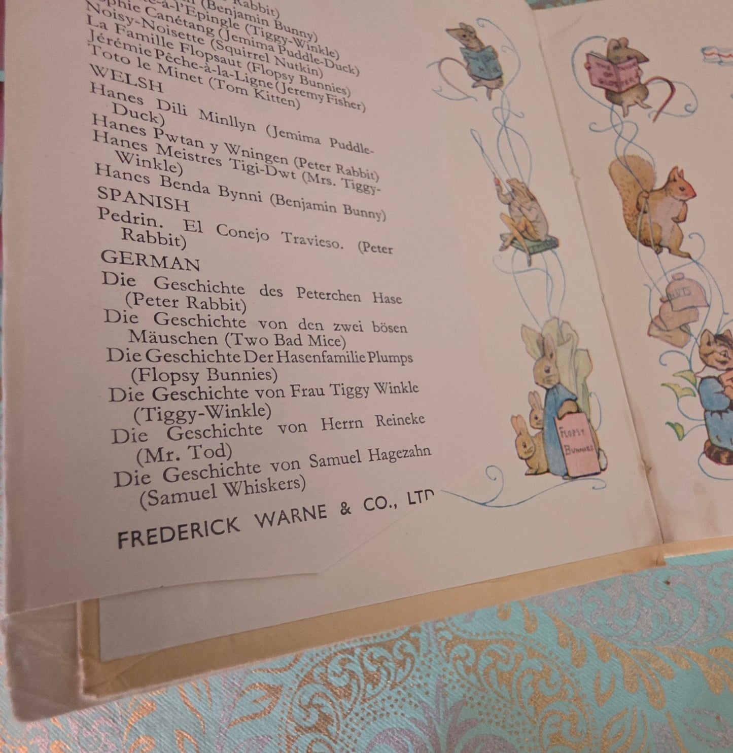 1960s Peter Rabbit's Bookshelf - Complete Set of Vintage Books Plus Original Shelf
