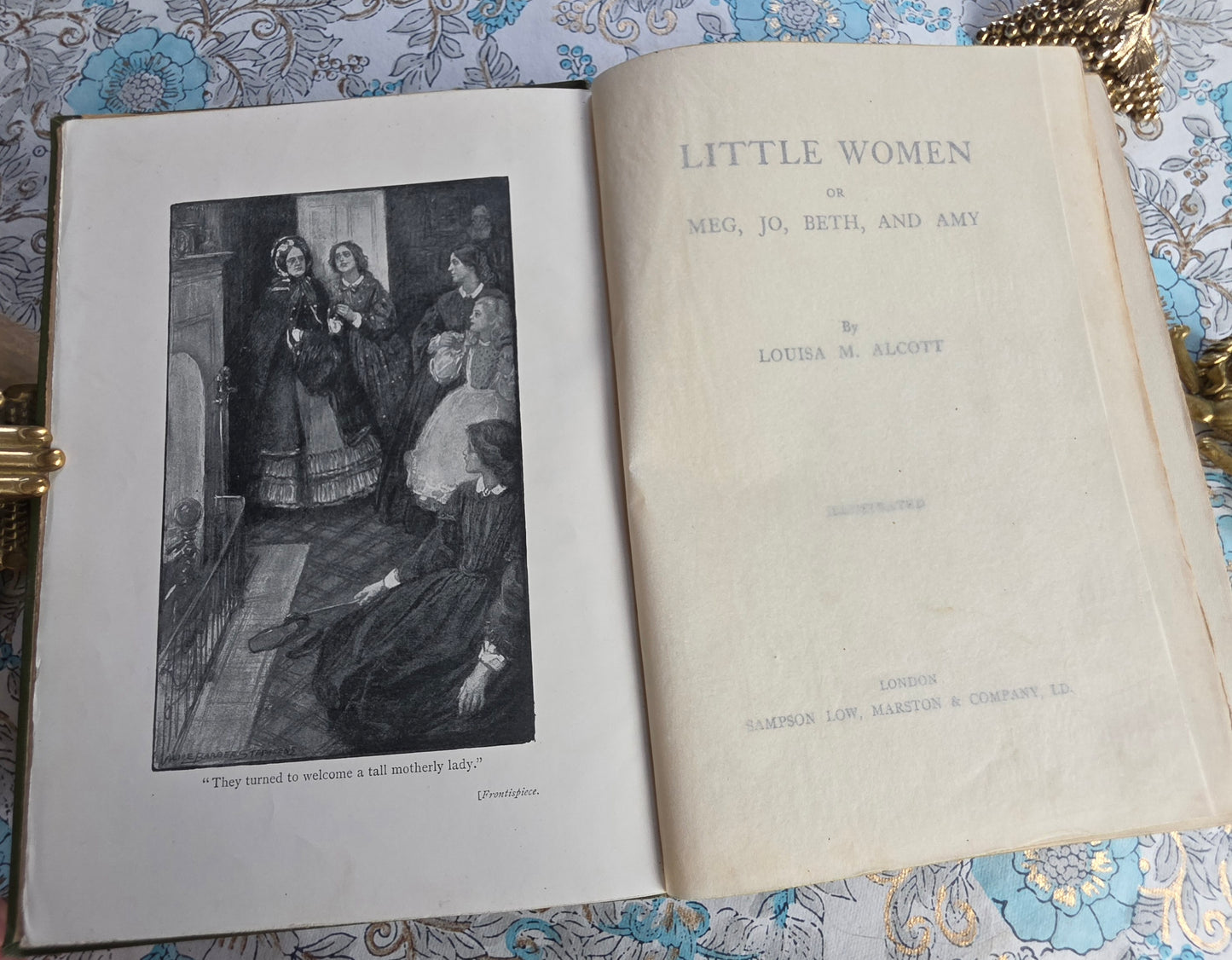 c1900 Little Women or Meg, Jo, Beth and Amy by Louisa May Alcott - Illustrated Antique Book