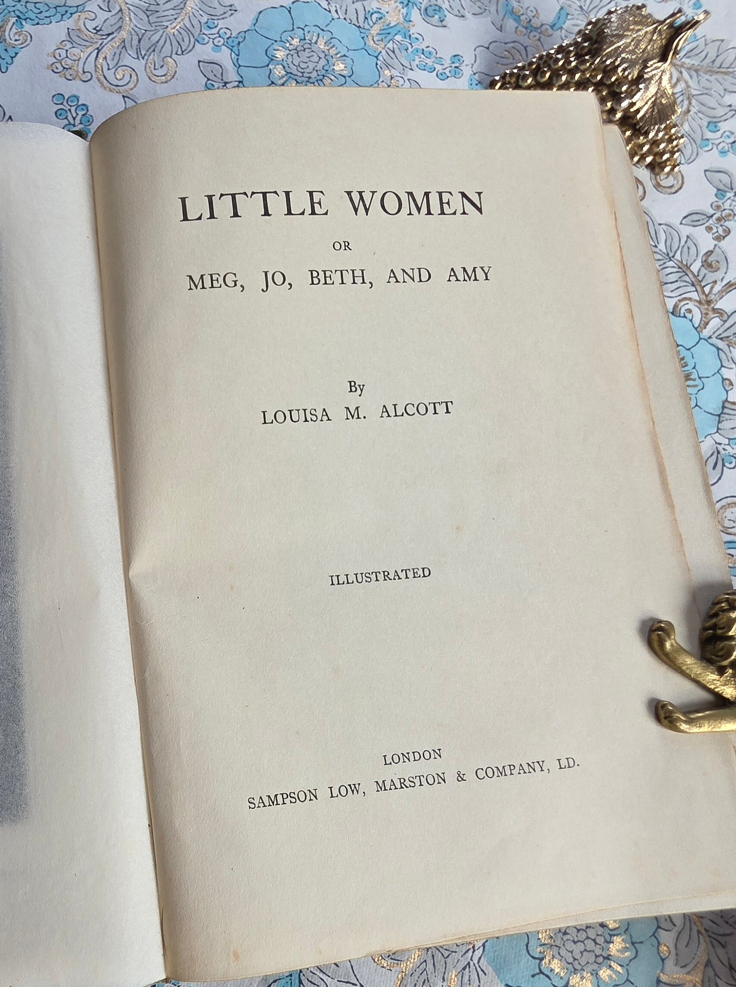 c1900 Little Women or Meg, Jo, Beth and Amy by Louisa May Alcott - Illustrated Antique Book