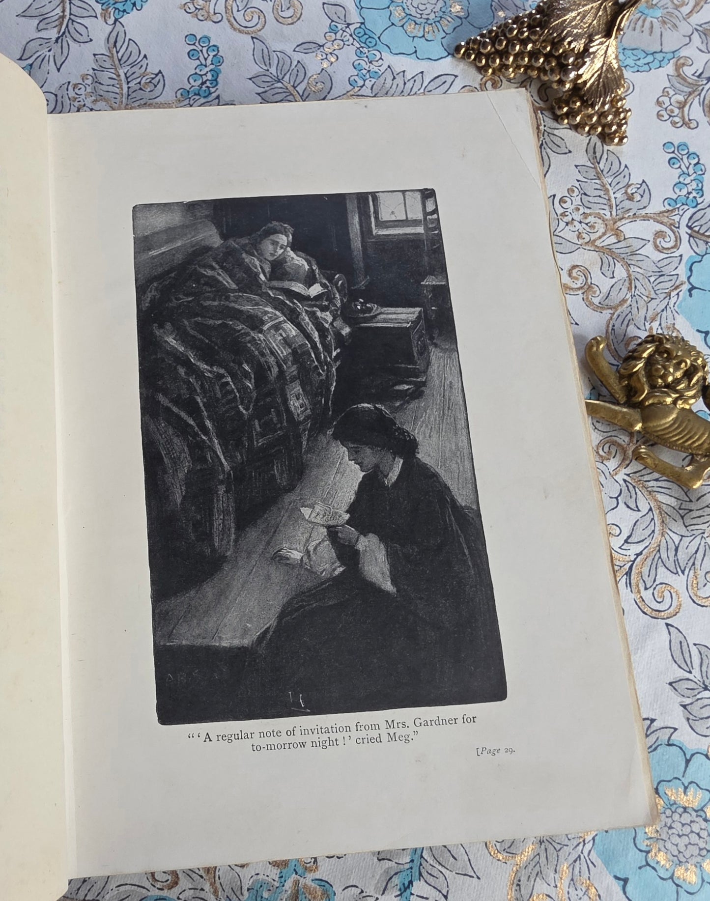c1900 Little Women or Meg, Jo, Beth and Amy by Louisa May Alcott - Illustrated Antique Book