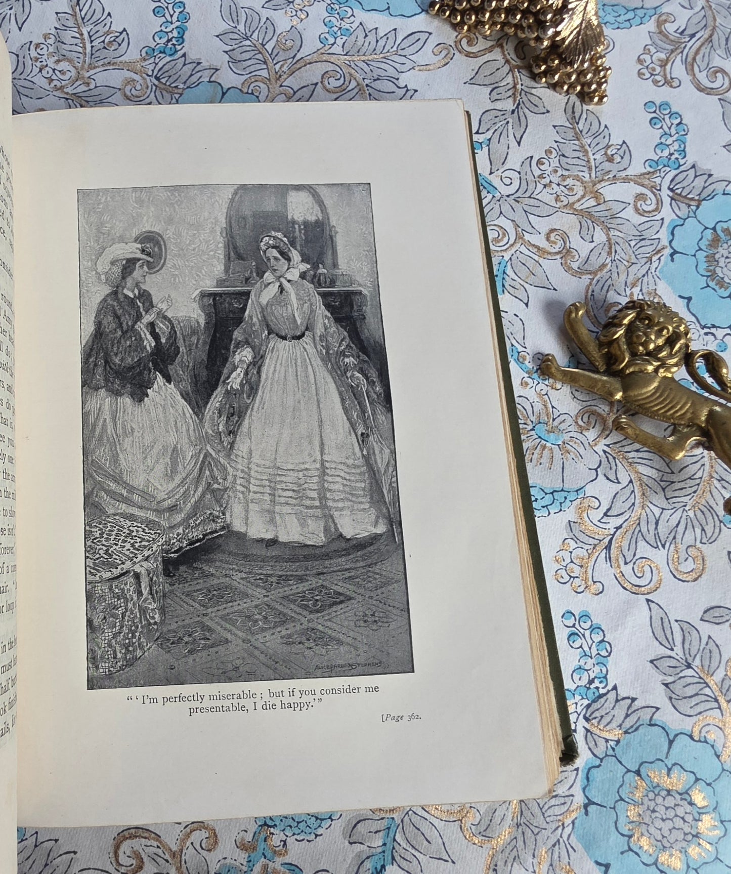 c1900 Little Women or Meg, Jo, Beth and Amy by Louisa May Alcott - Illustrated Antique Book