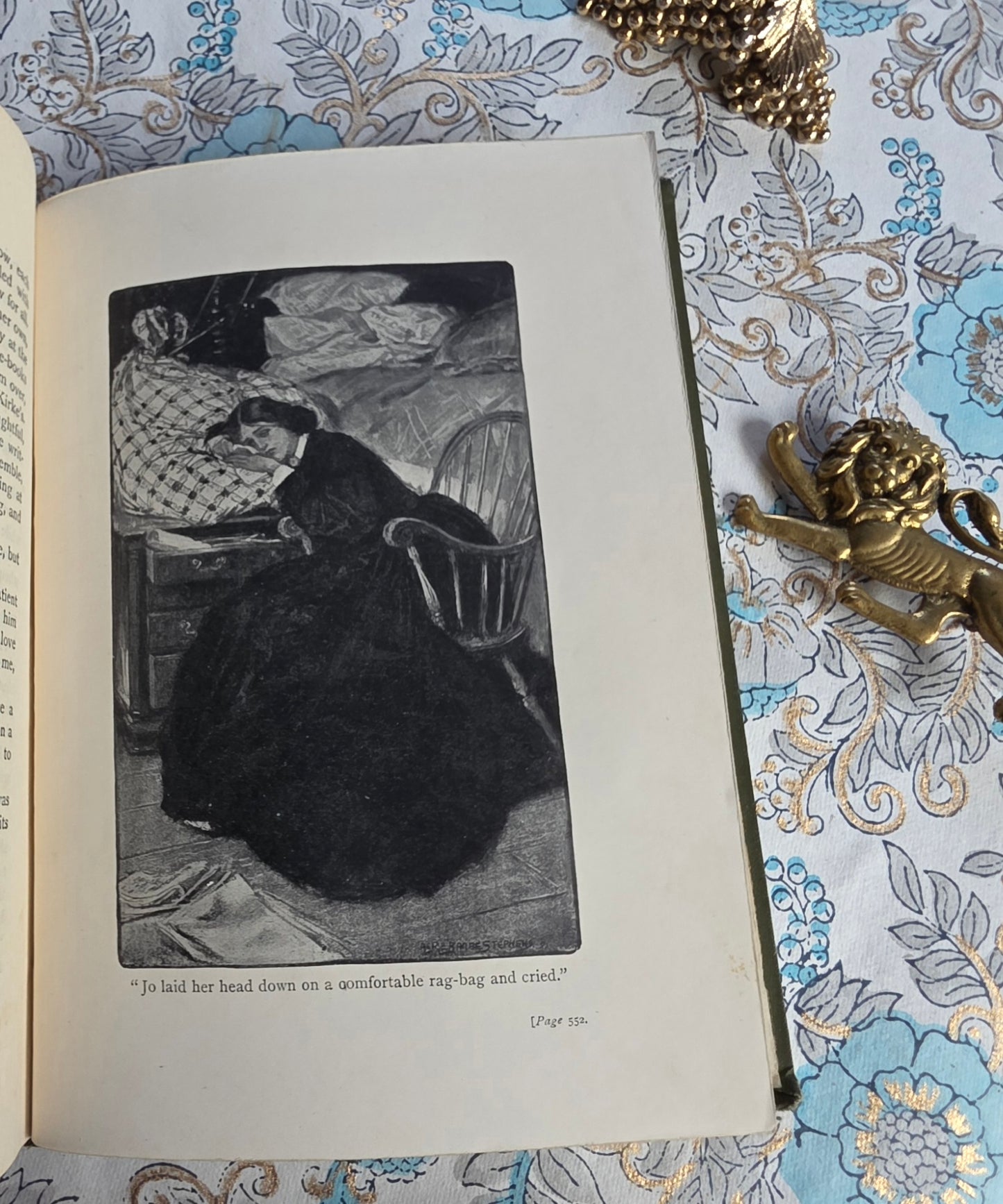 c1900 Little Women or Meg, Jo, Beth and Amy by Louisa May Alcott - Illustrated Antique Book