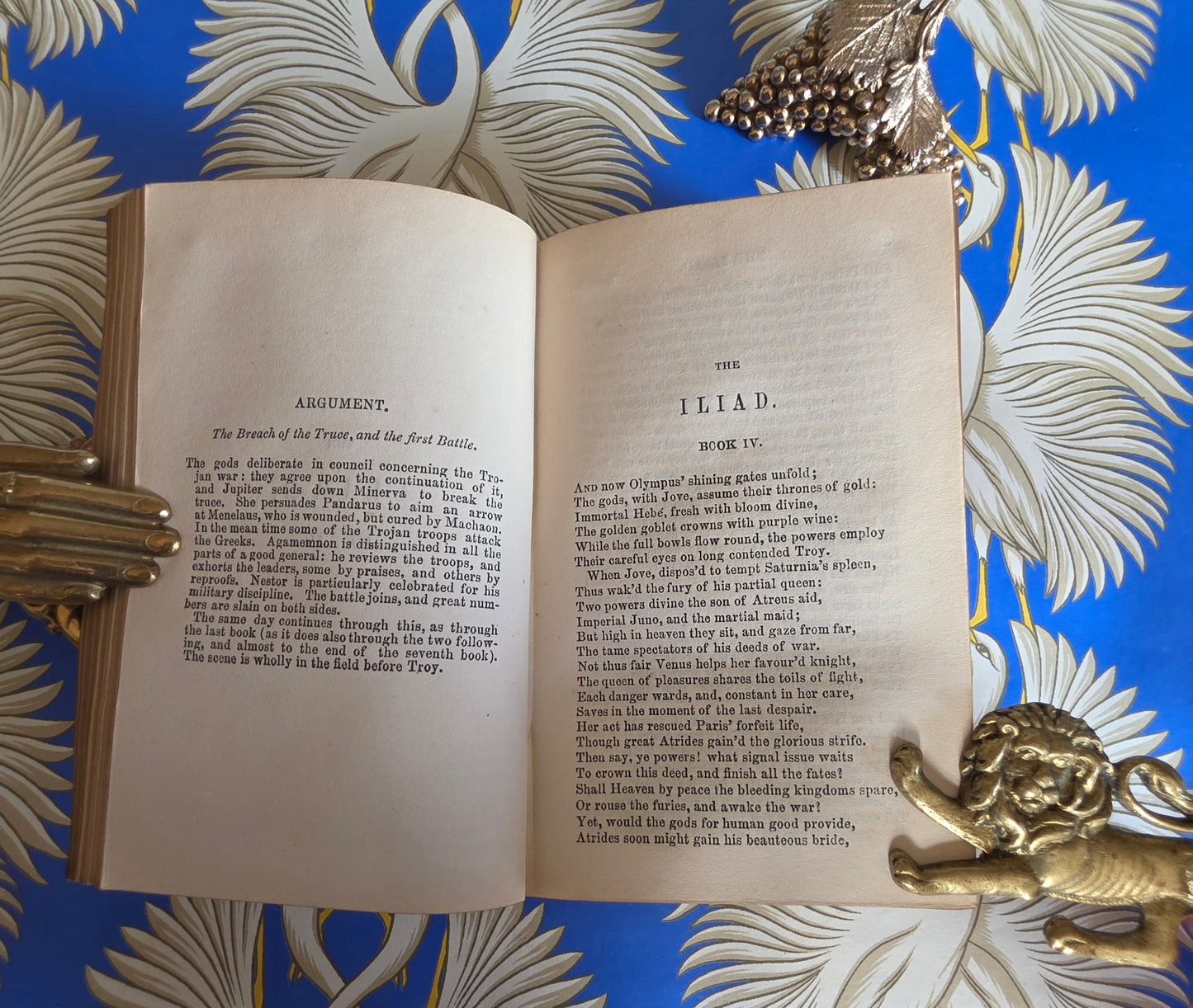 1845 The Iliad of Homer - Translated by Alexander Pope - Antique Full Leather Bound Book