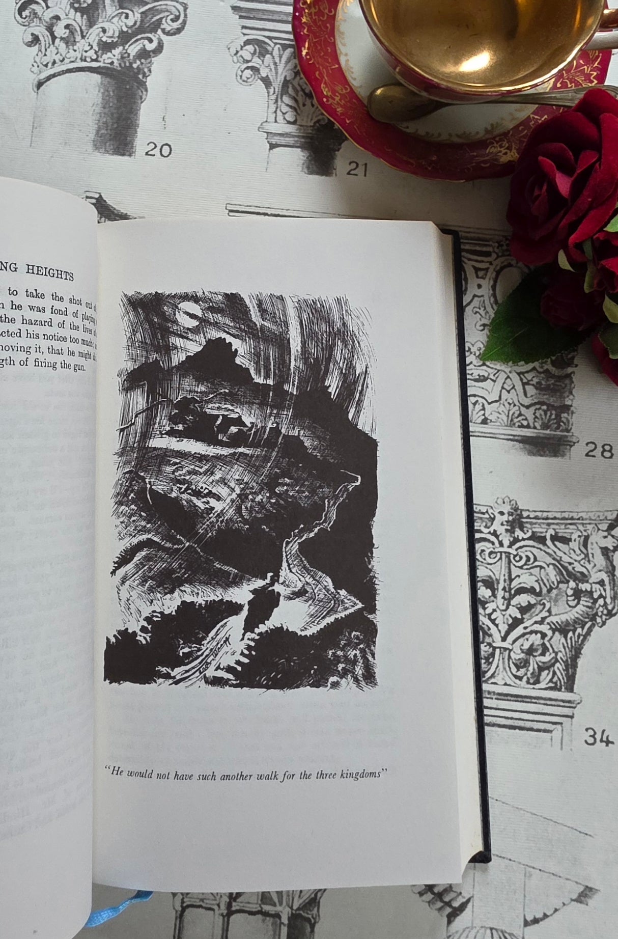 1966 Wuthering Heights by Emily Bronte : Illustrated Vintage Book