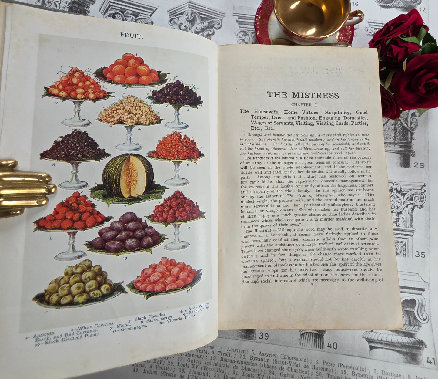 1906 Mrs Beeton's Book of Household Management - Large Illustrated Antique Book