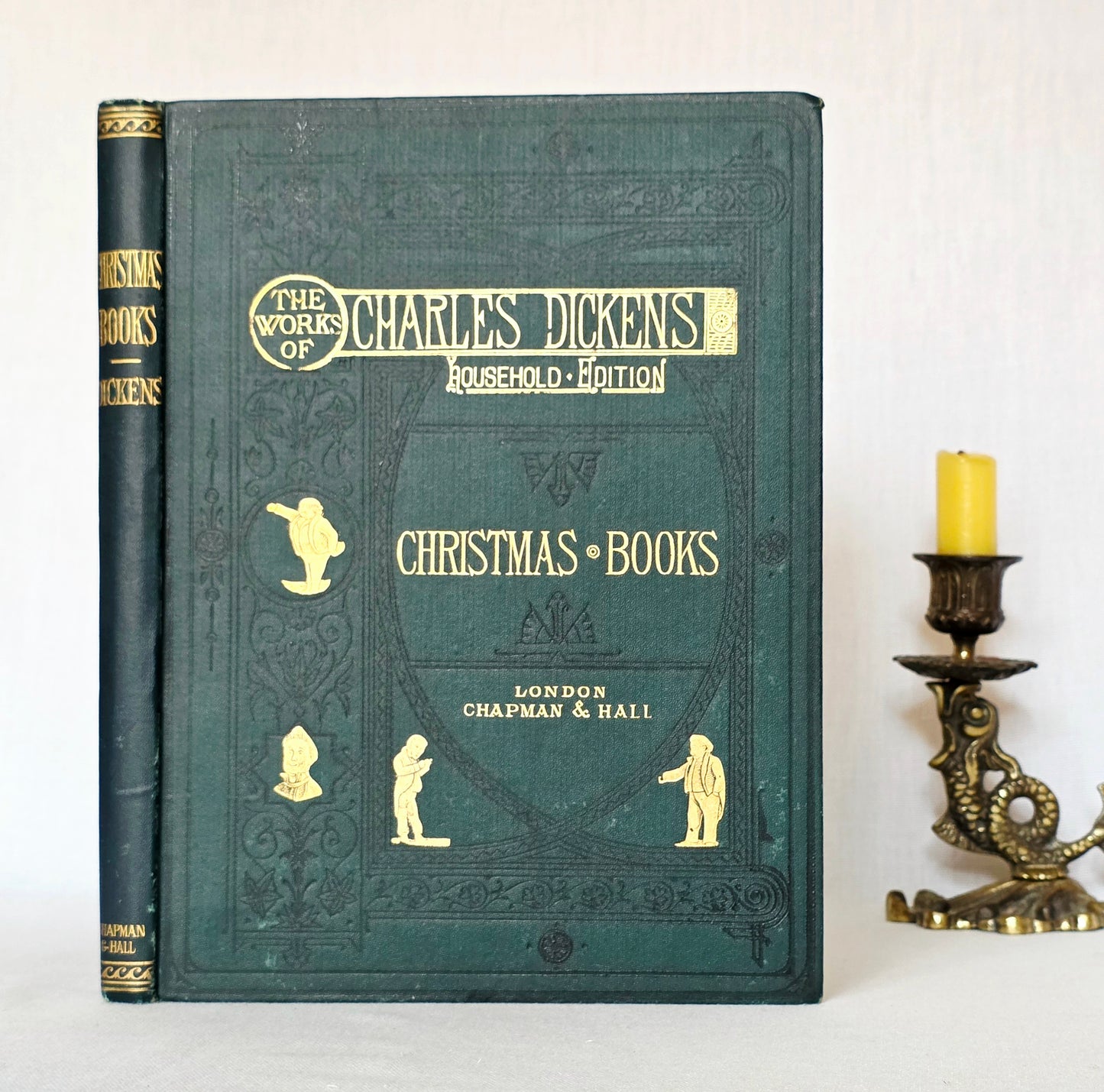 1880 Christmas Books by Charles Dickens - Antique Illustrated Edition