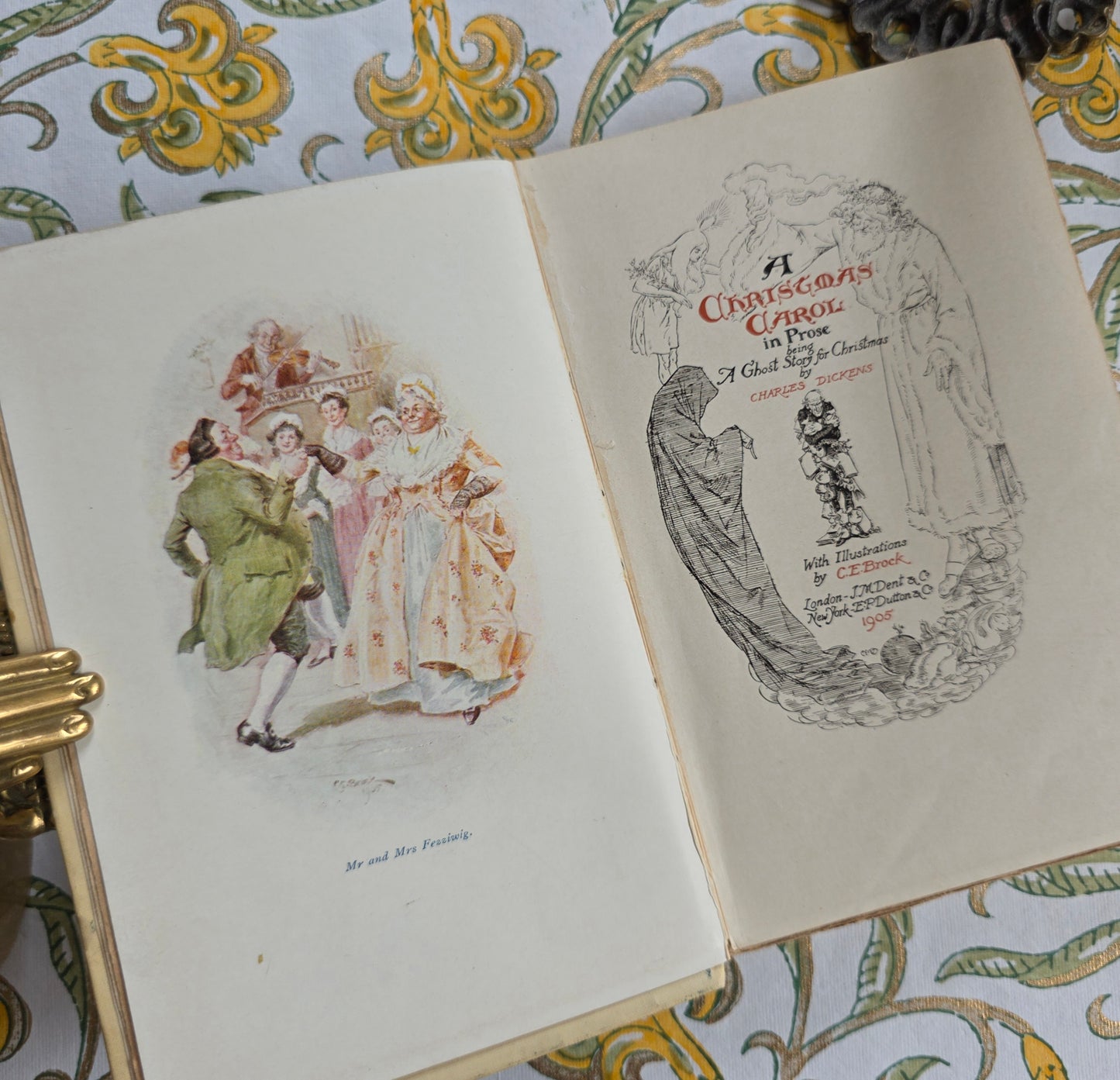 1905 A Christmas Carol by Charles Dickens - Illustrated Antique Christmas Book