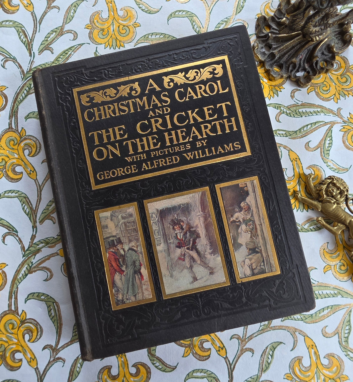 1907 A Christmas Carol and The Cricket on the Heart By Charles Dickens - Illustrated Antique Book