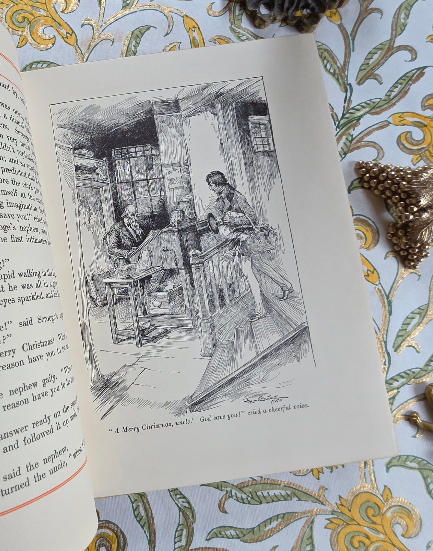 1907 A Christmas Carol and The Cricket on the Heart By Charles Dickens - Illustrated Antique Book