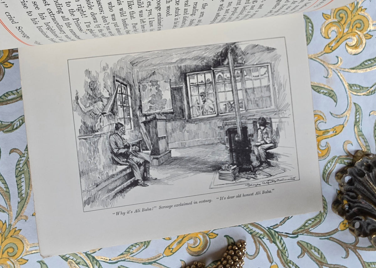 1907 A Christmas Carol and The Cricket on the Heart By Charles Dickens - Illustrated Antique Book