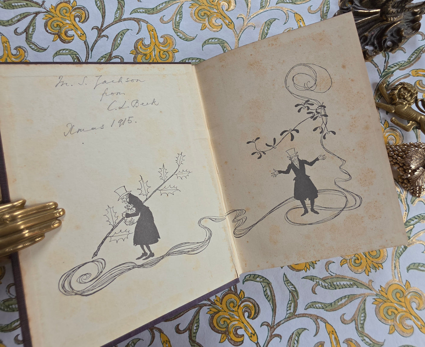 1915 A Christmas Carol by Charles Dickens - Illustrated Antique Christmas Book