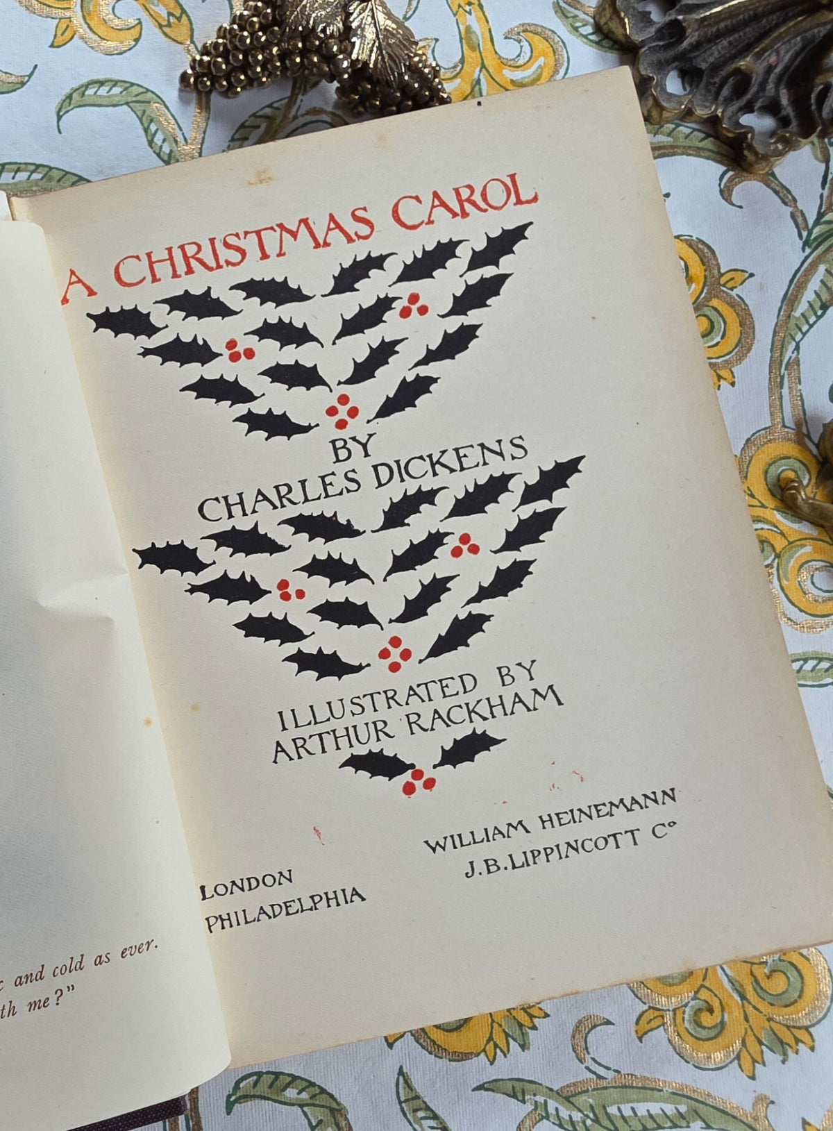 1915 A Christmas Carol by Charles Dickens - Illustrated Antique Christmas Book