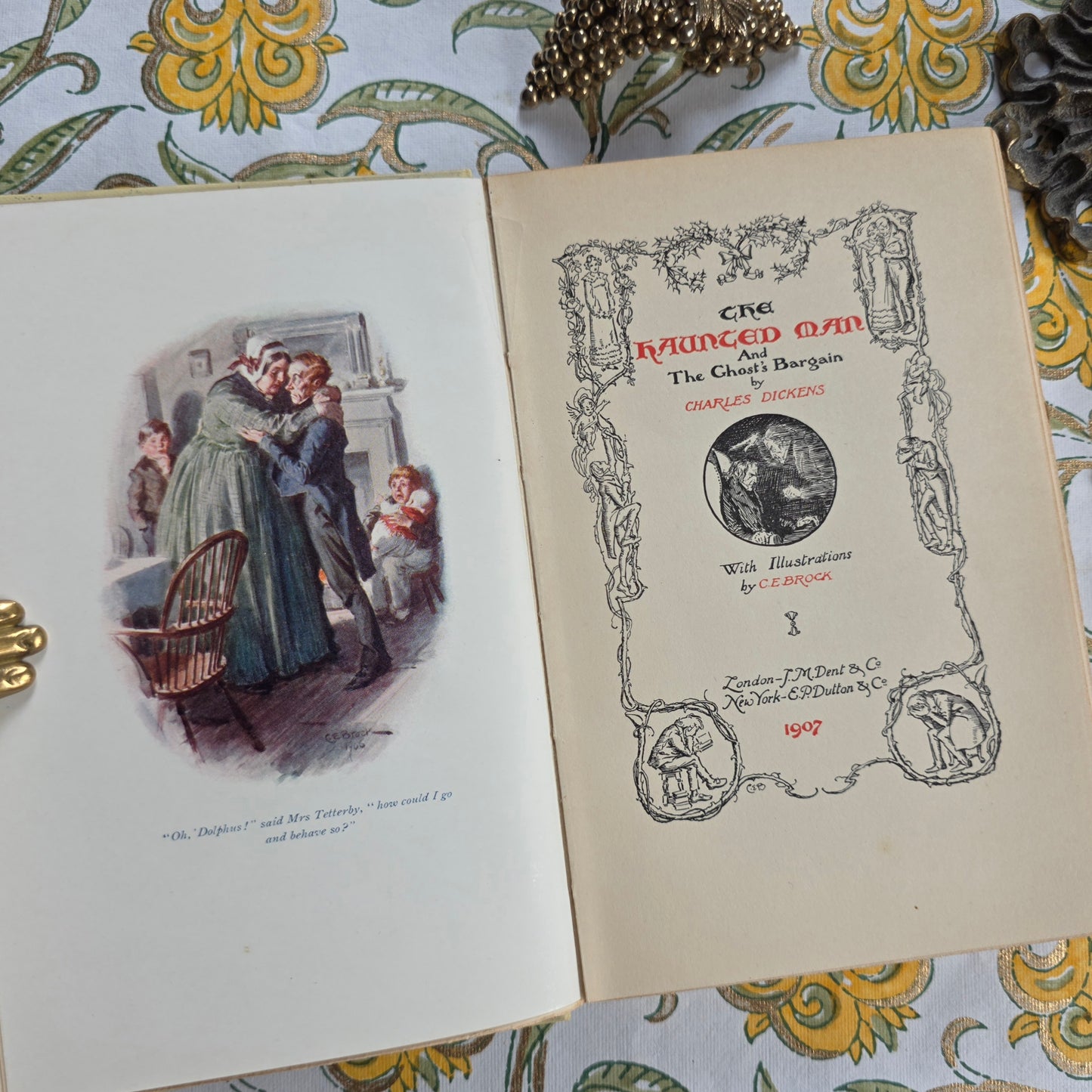 1907 The Haunted Man by Charles Dickens - Illustrated Antique Christmas Book