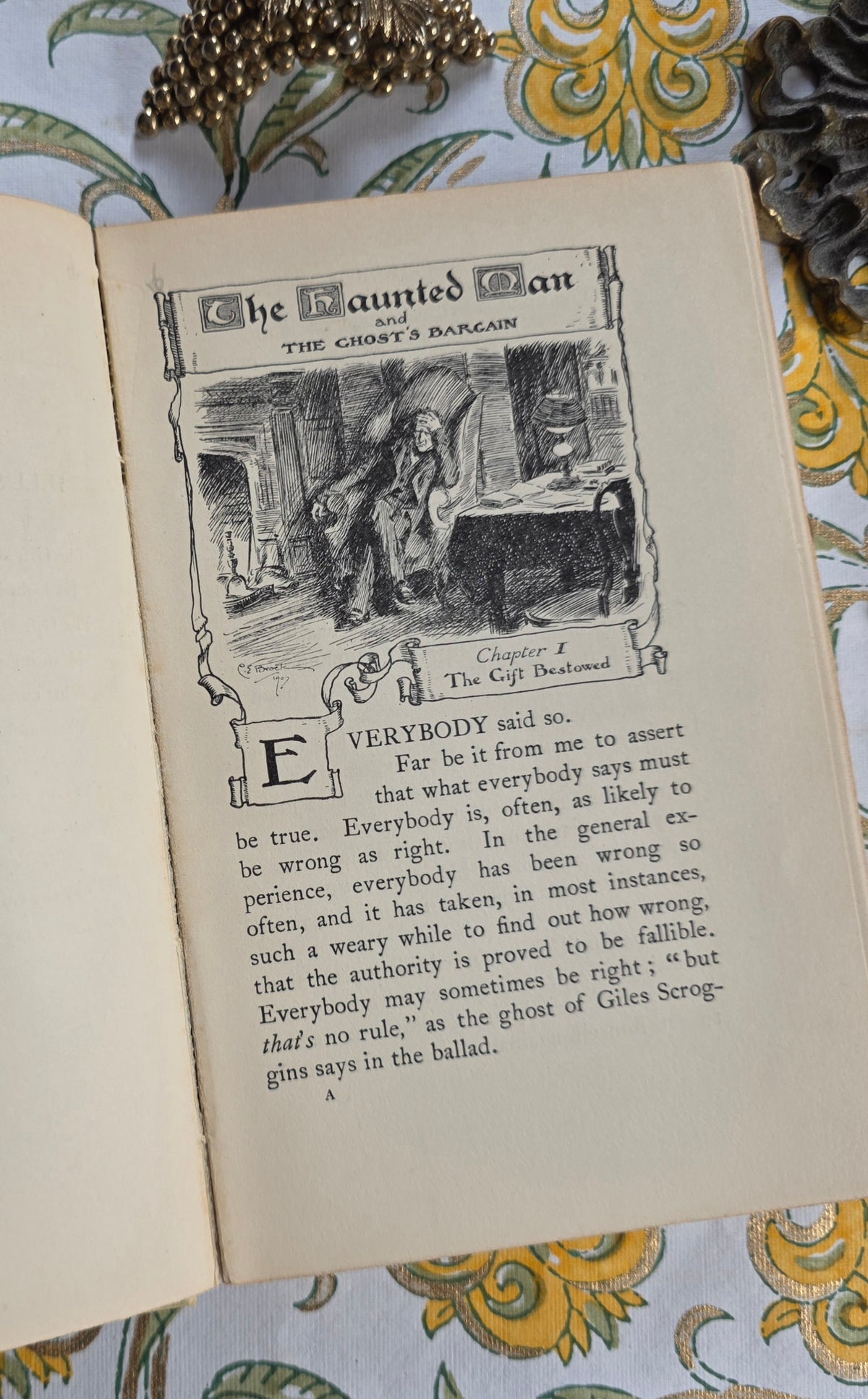 1907 The Haunted Man by Charles Dickens - Illustrated Antique Christmas Book