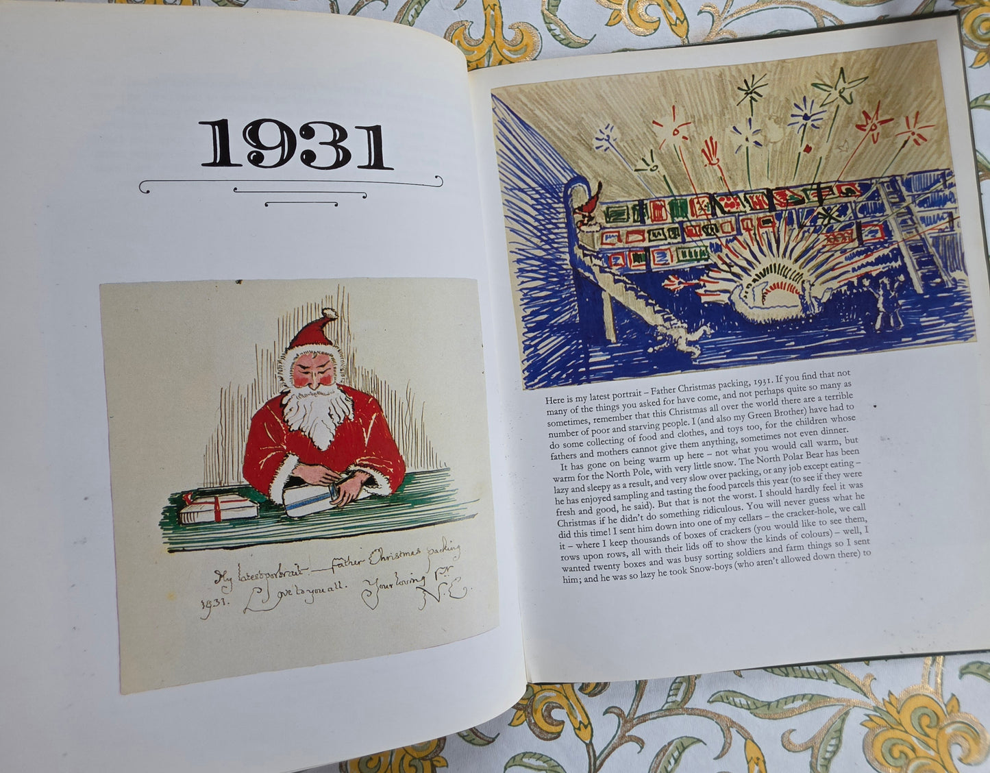 1976 The Father Christmas Letters by JRR Tolkien - Illustrated Vintage Book