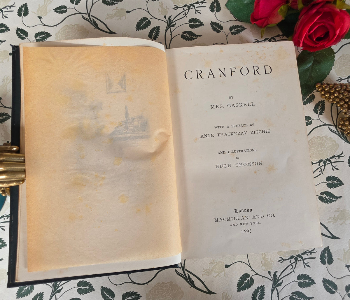 1895 Cranford by Mrs Elizabeth Gaskell - Illustrated Antique Book