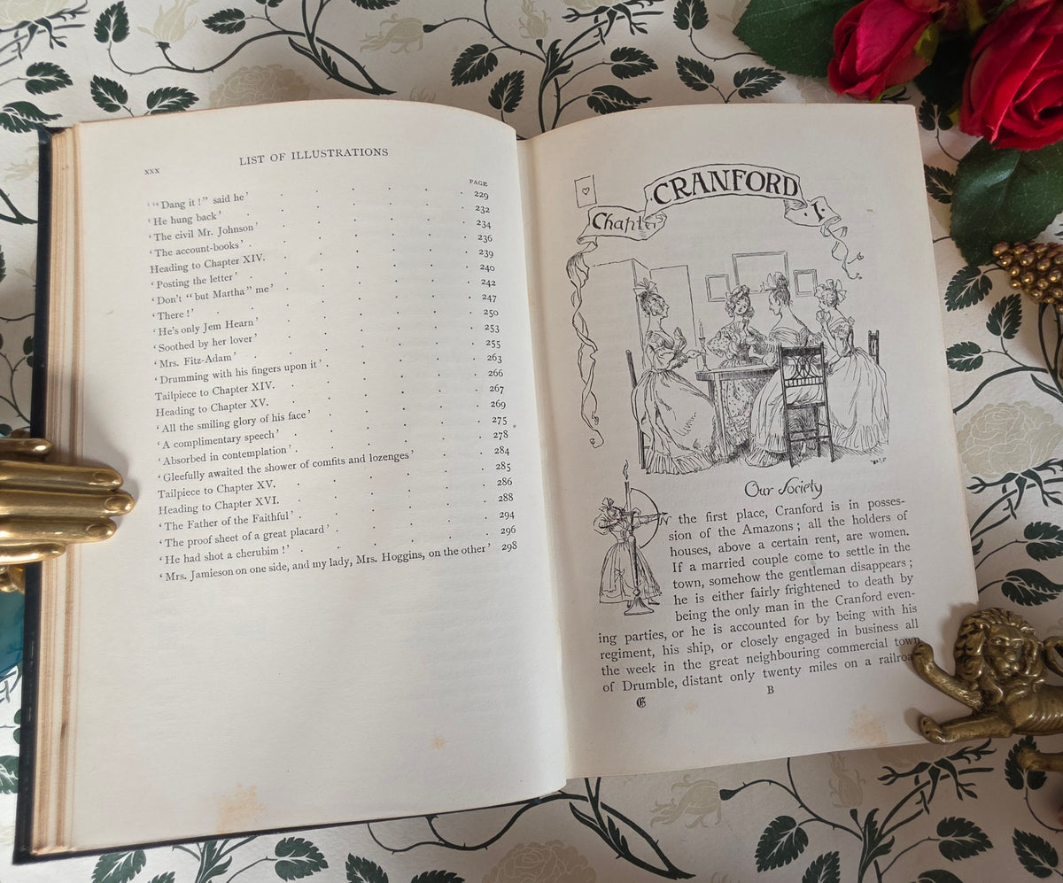 1895 Cranford by Mrs Elizabeth Gaskell - Illustrated Antique Book