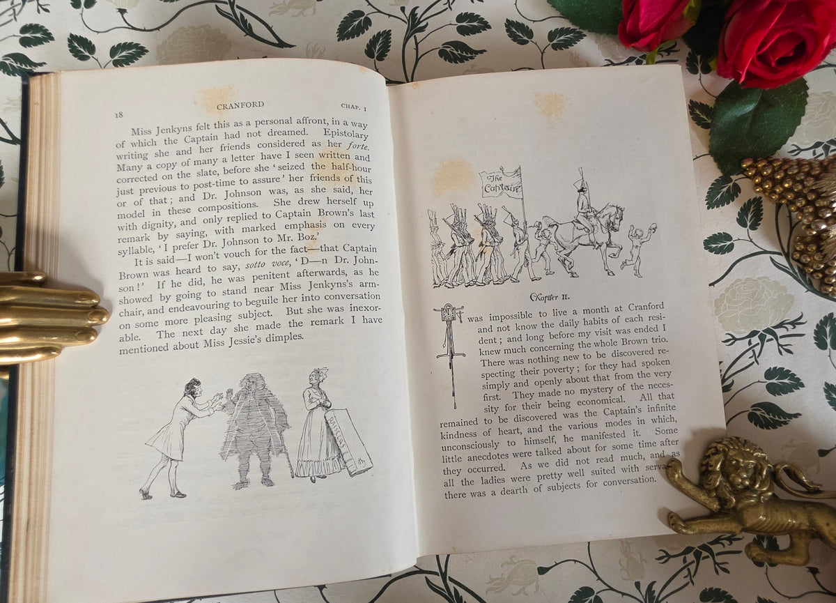 1895 Cranford by Mrs Elizabeth Gaskell - Illustrated Antique Book