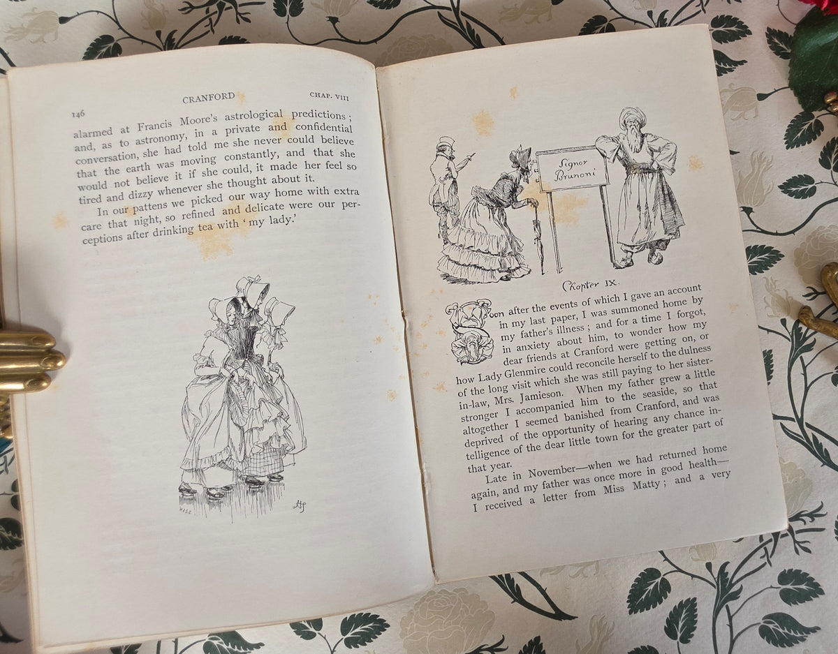 1895 Cranford by Mrs Elizabeth Gaskell - Illustrated Antique Book