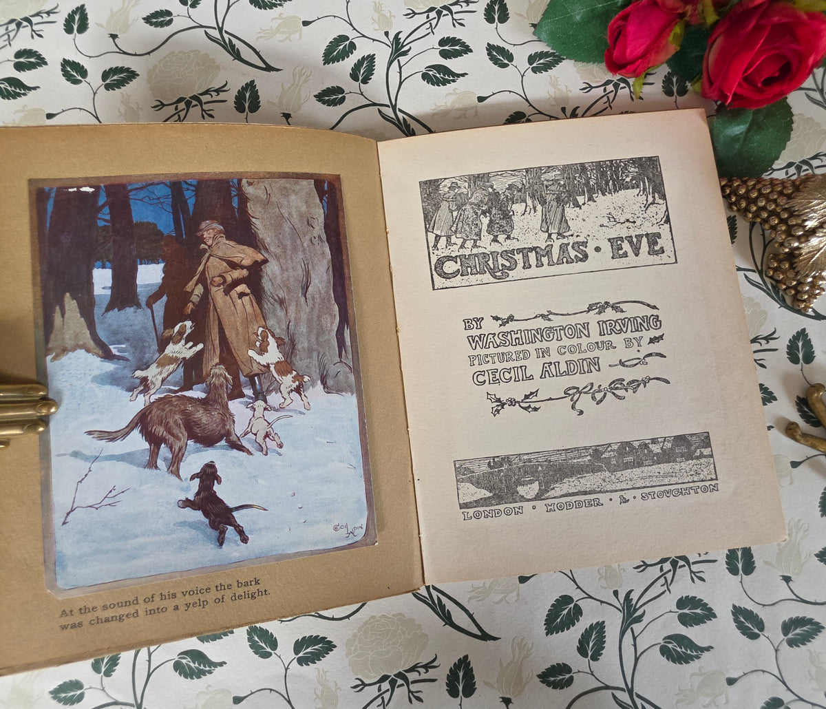 1908 An Old Fashioned Christmas Eve by Washington Irving - Antique Illustrated Book