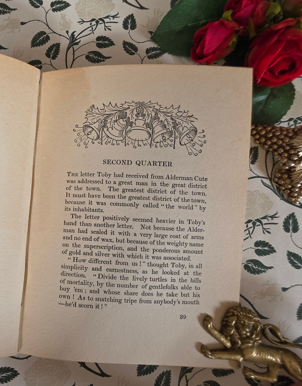 1913 The Chimes by Charles Dickens - One of the Five Christmas Books - Illustrated Antique Book