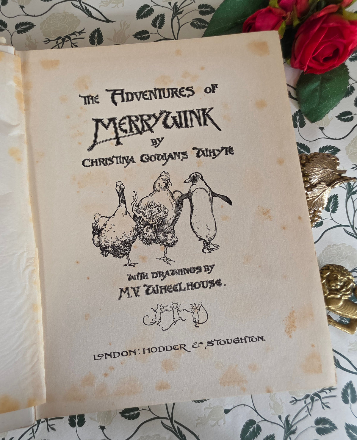 RESERVED 1906 The Adventures of Merrywink by C Gowans Whyte - Illustrated Antique Fairytale Book