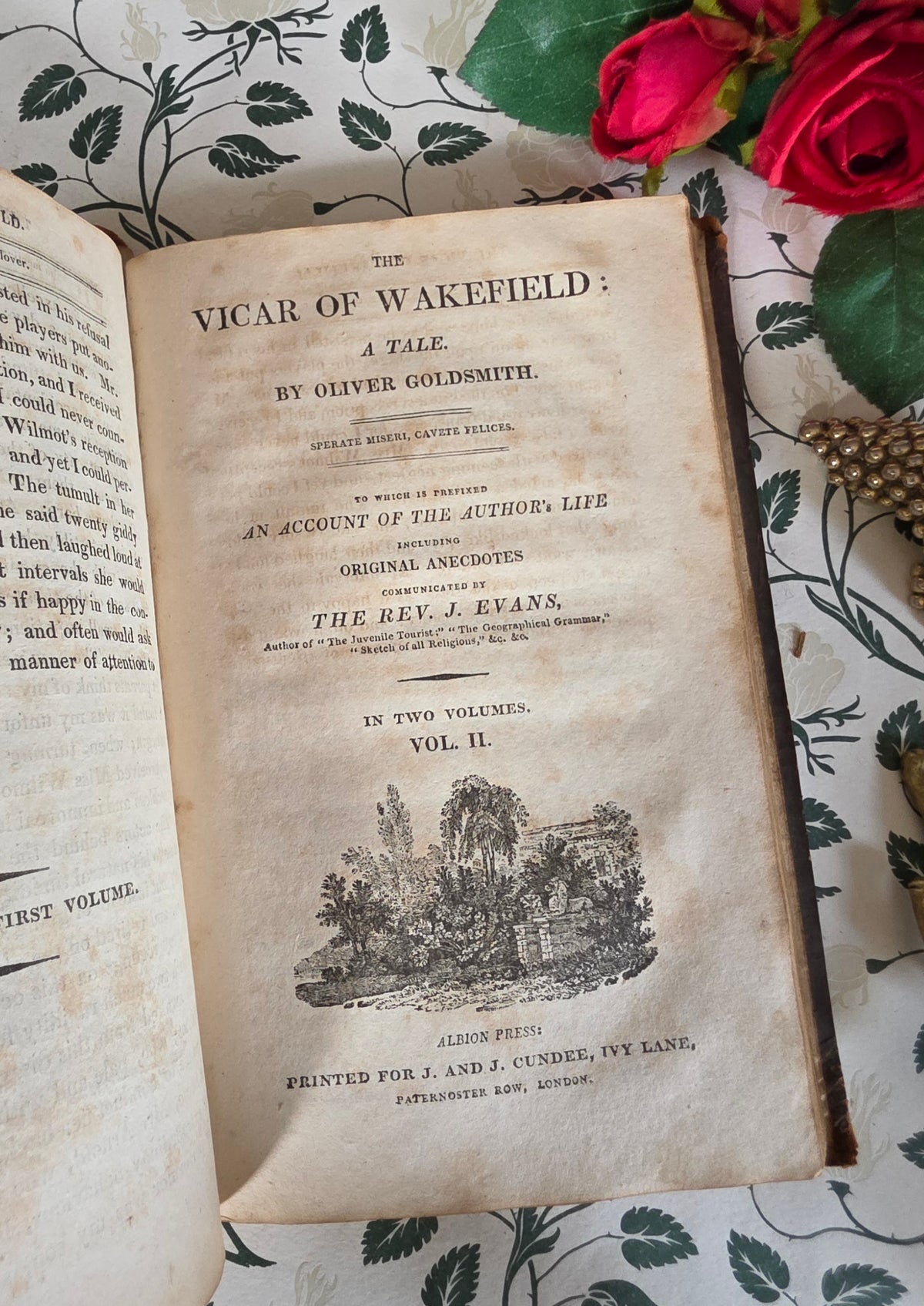 1812 RESCUE COPY - The Vicar of Wakefield by Oliver Goldsmith - Engraved Plates