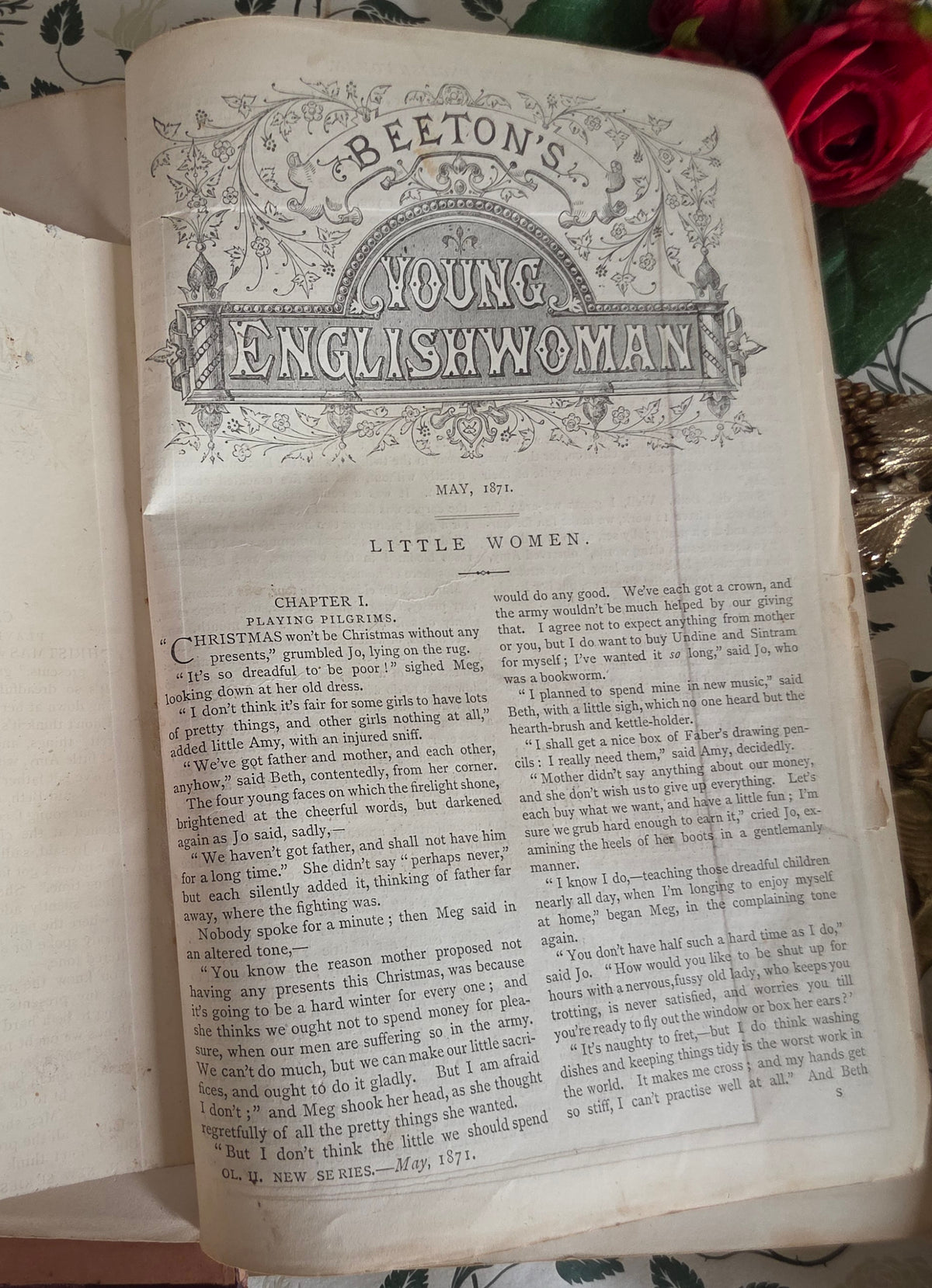 1871 RESCUE COPY of The Young Englishwoman - Includes Very Early Serialisation of Little Women