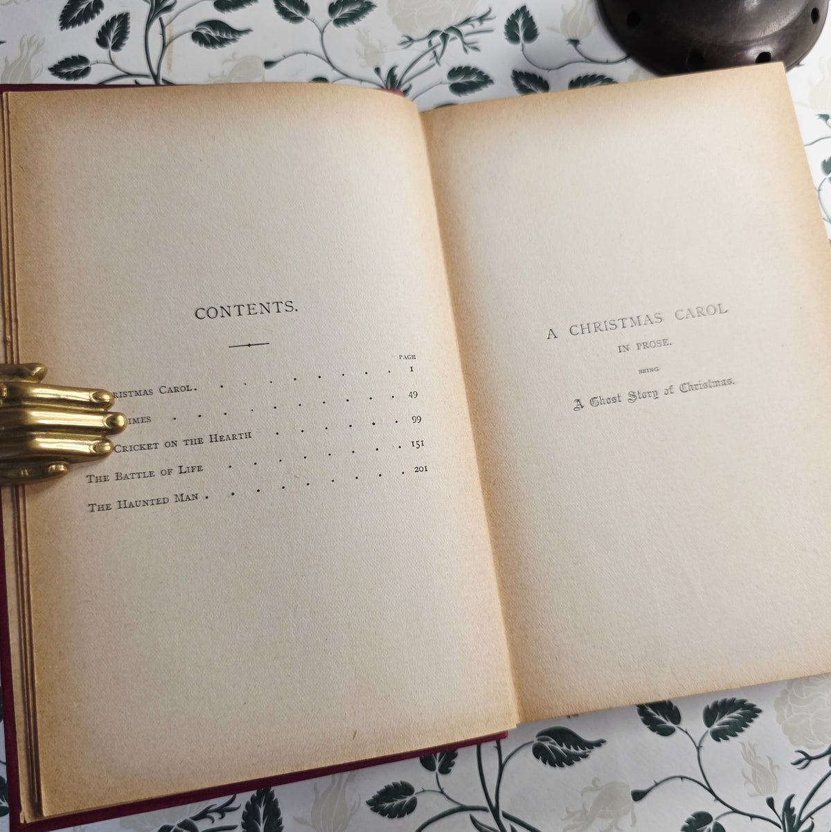 1880 Christmas Books by Charles Dickens - Antique Book