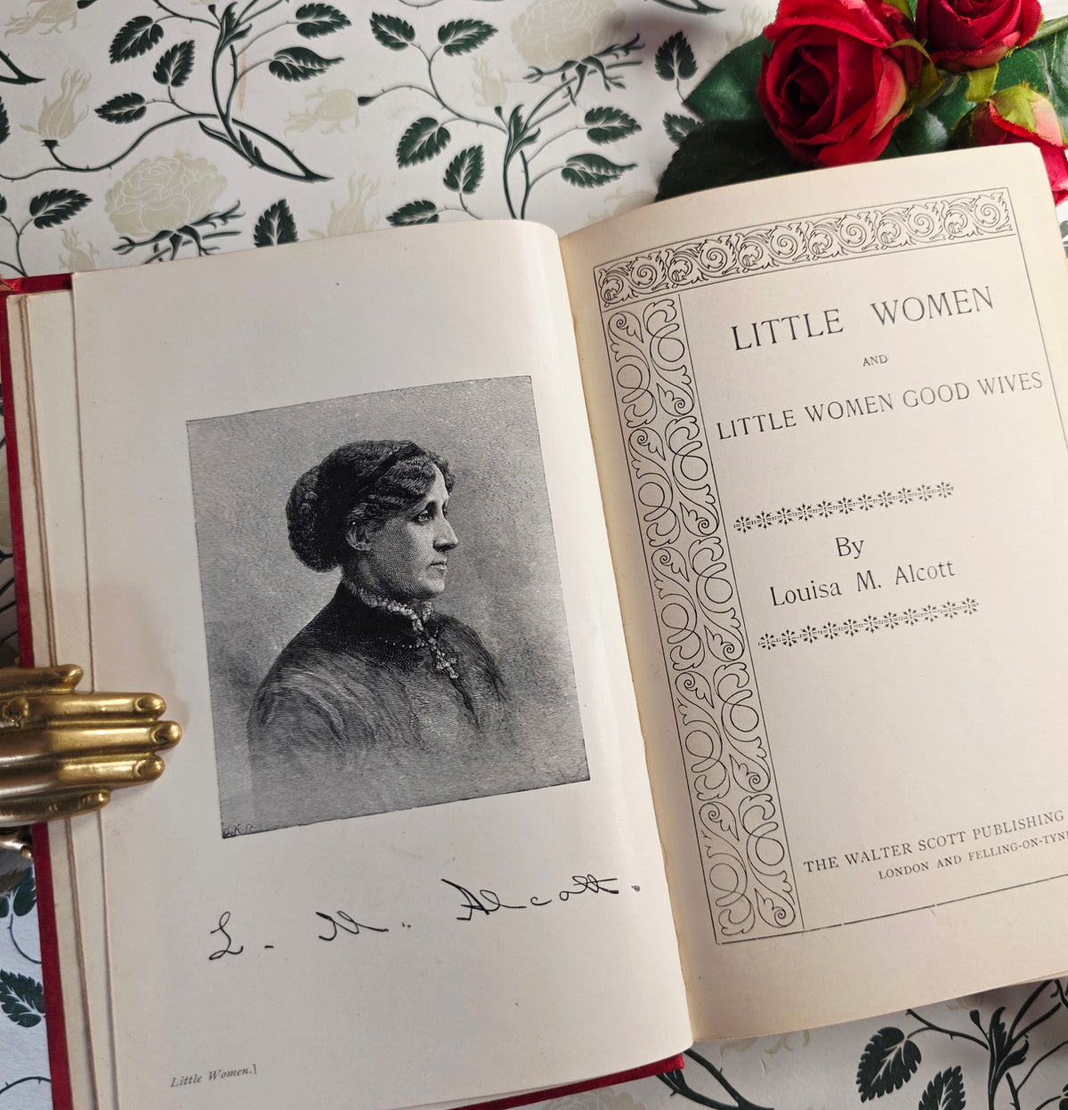 1880s Little Women or Little Women Good Wives by Louisa May Alcott - Illustrated Antique Book
