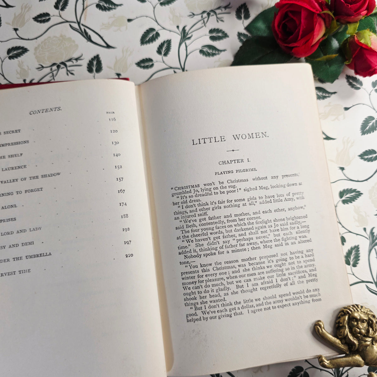 1880s Little Women or Little Women Good Wives by Louisa May Alcott - Illustrated Antique Book