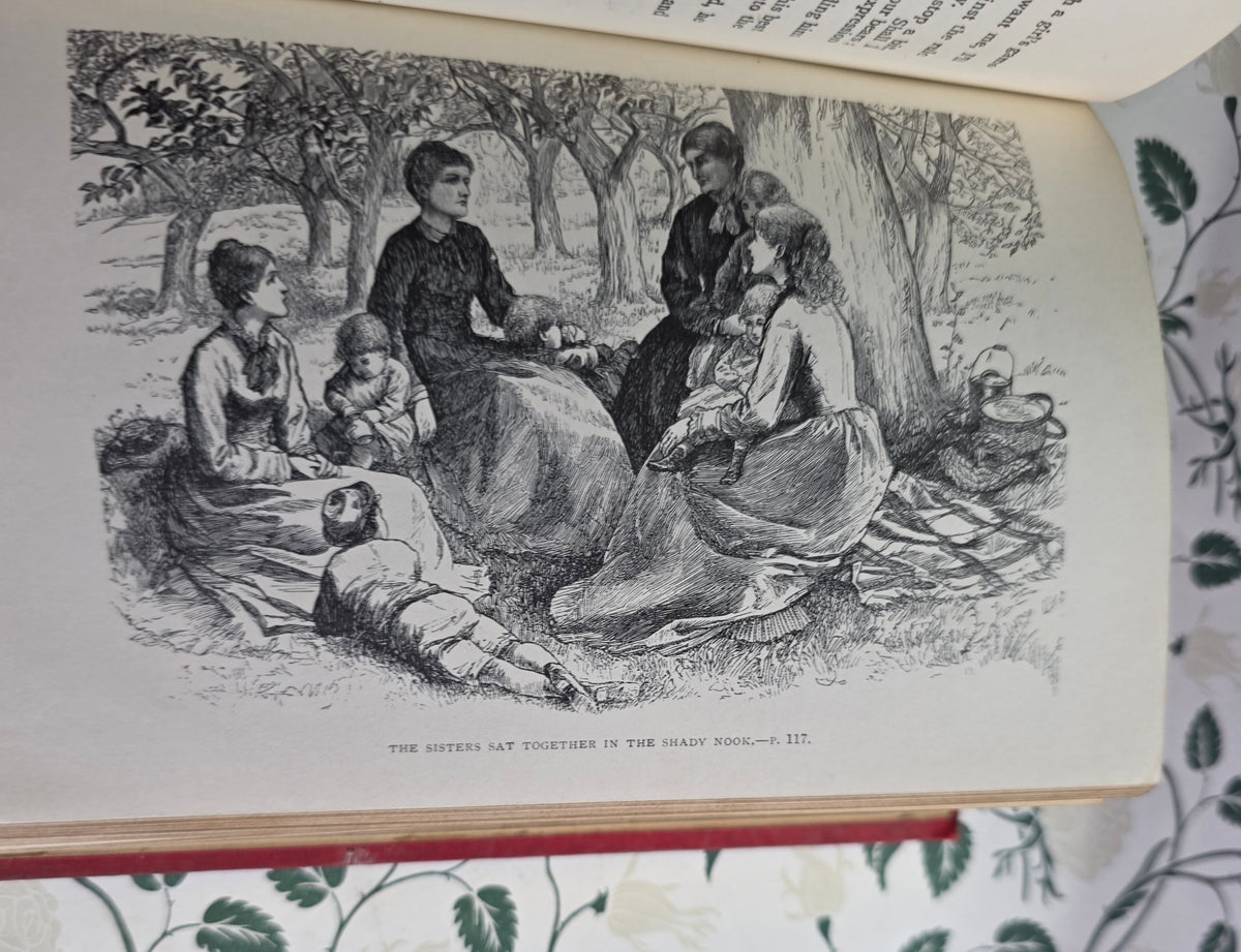 1880s Little Women or Little Women Good Wives by Louisa May Alcott - Illustrated Antique Book