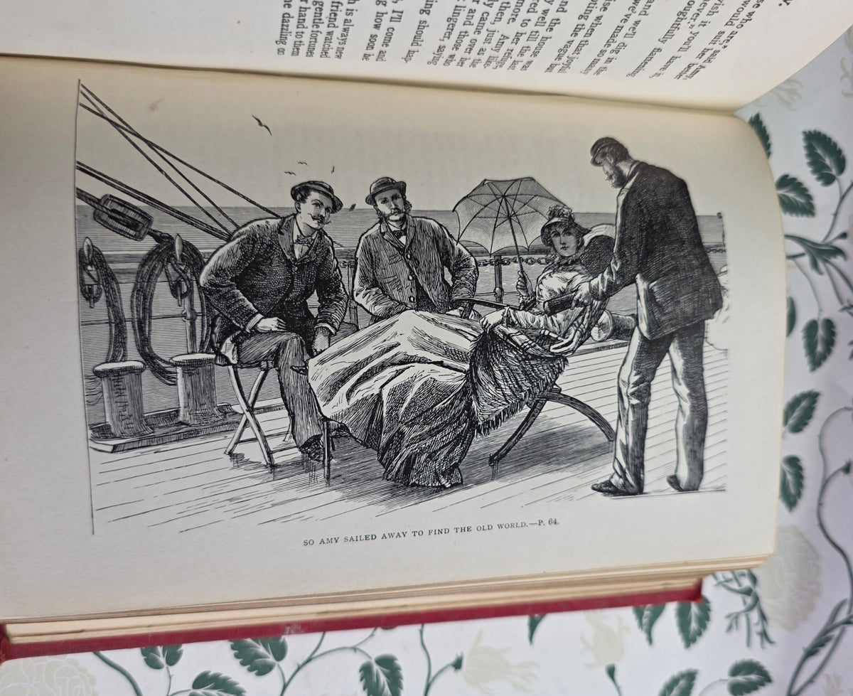 1880s Little Women or Little Women Good Wives by Louisa May Alcott - Illustrated Antique Book