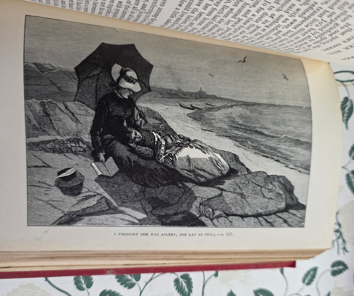 1880s Little Women or Little Women Good Wives by Louisa May Alcott - Illustrated Antique Book