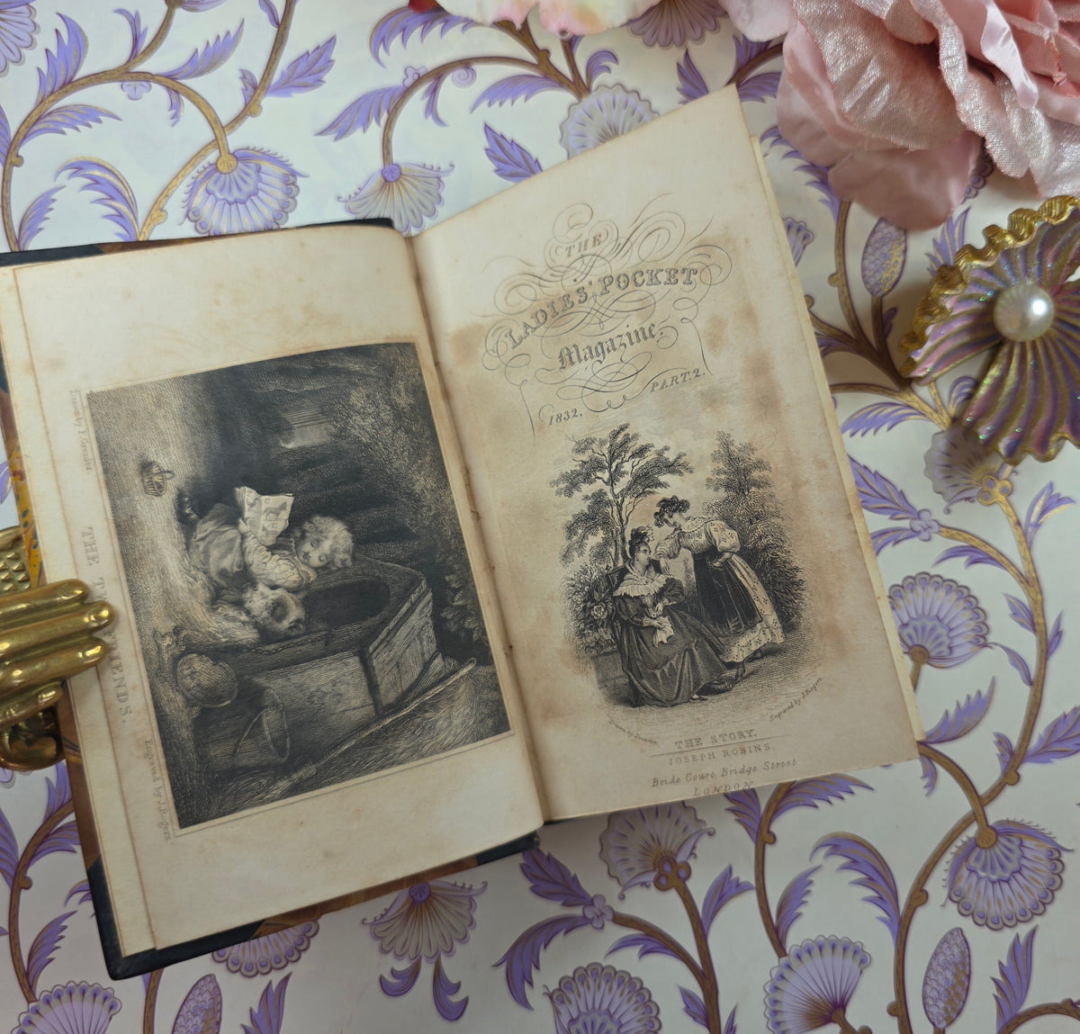 1832 The Ladies' Pocket Magazine Pt II - Illustrated Antique Book