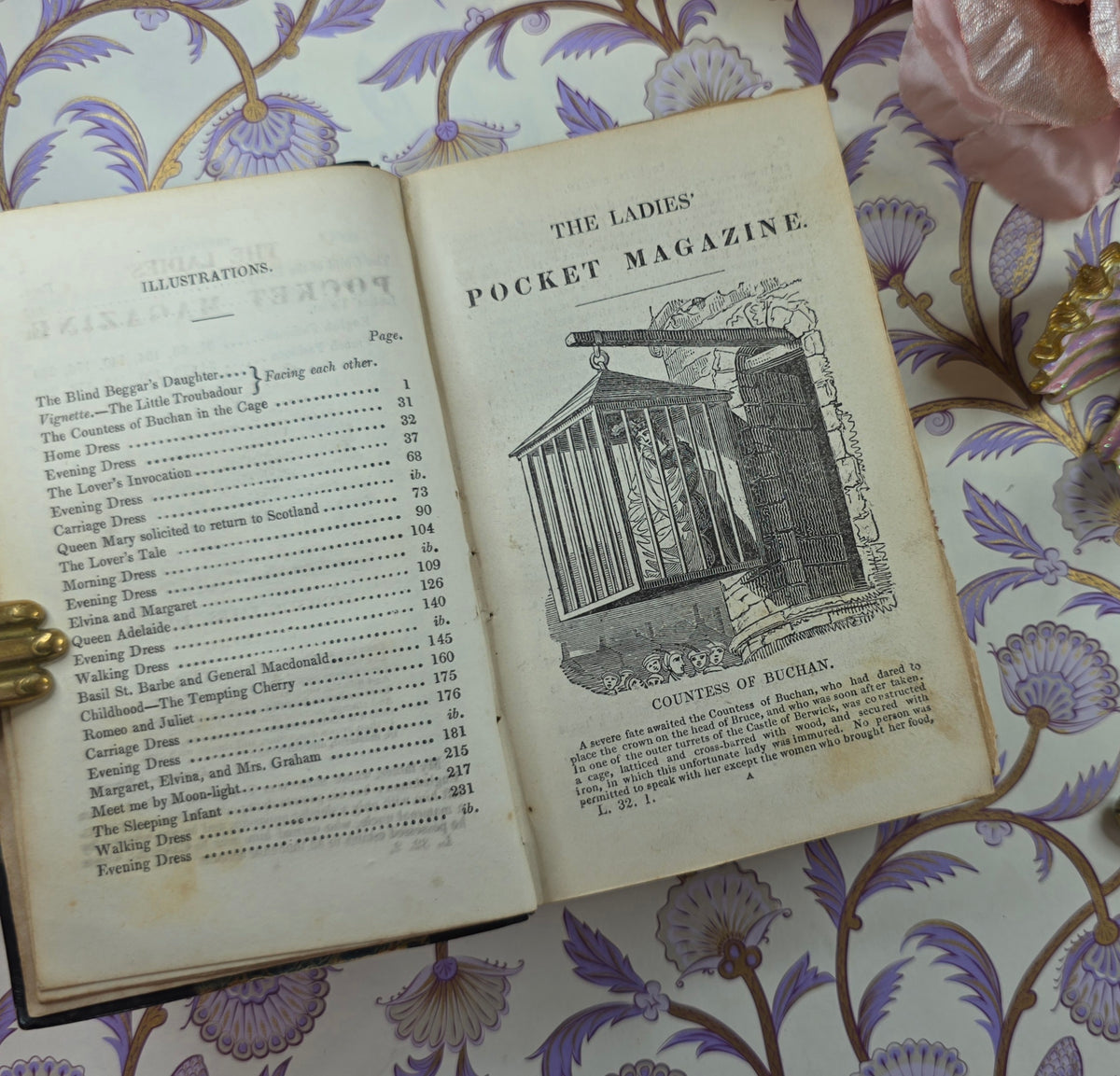 1832 The Ladies' Pocket Magazine (Complete Parts I and II) - Illustrated Antique Book