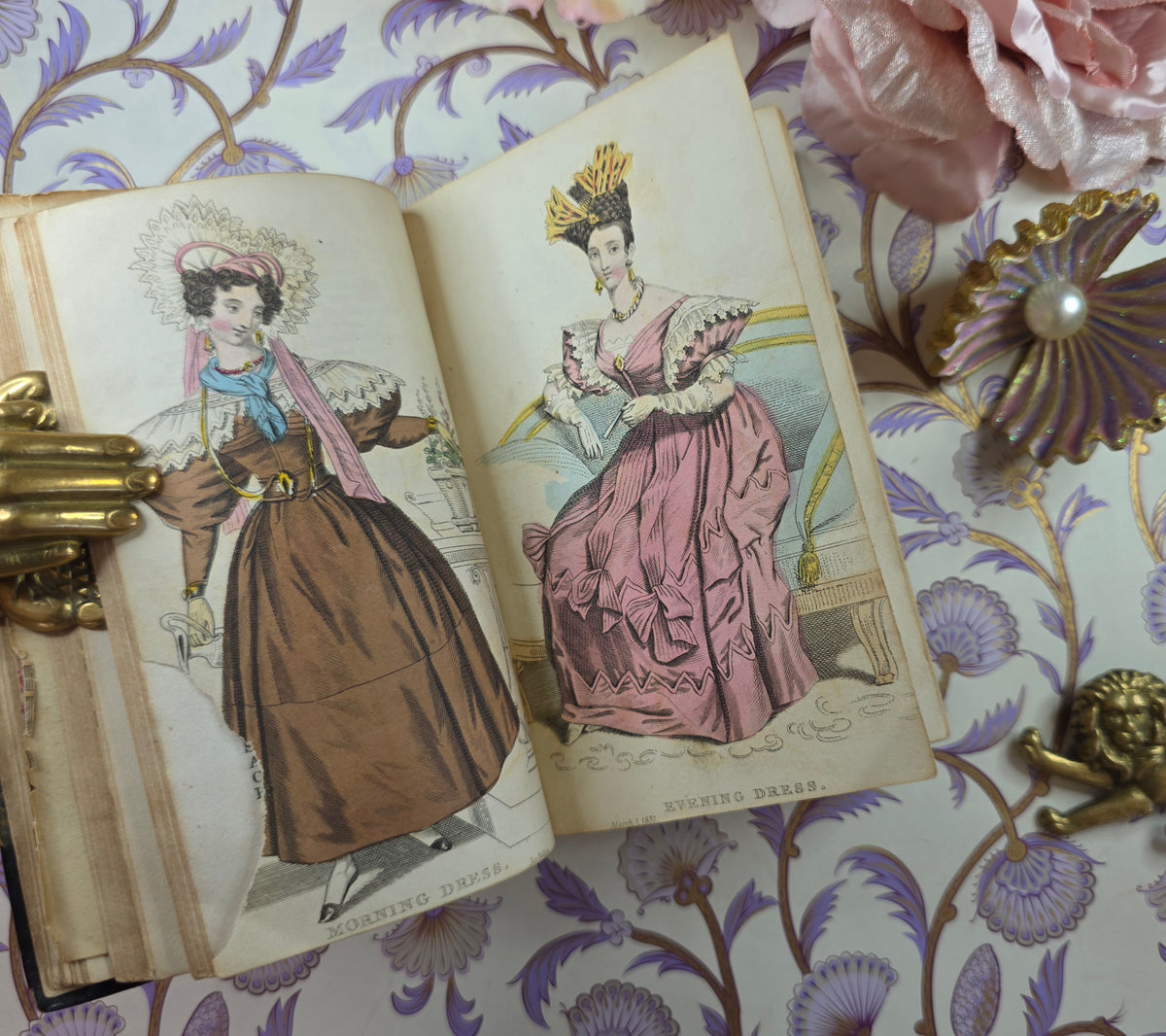 1832 The Ladies' Pocket Magazine (Complete Parts I and II) - Illustrated Antique Book