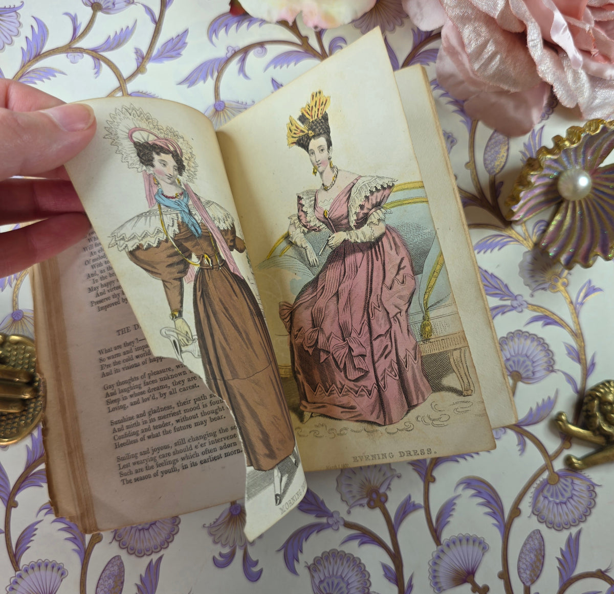 1832 The Ladies' Pocket Magazine (Complete Parts I and II) - Illustrated Antique Book