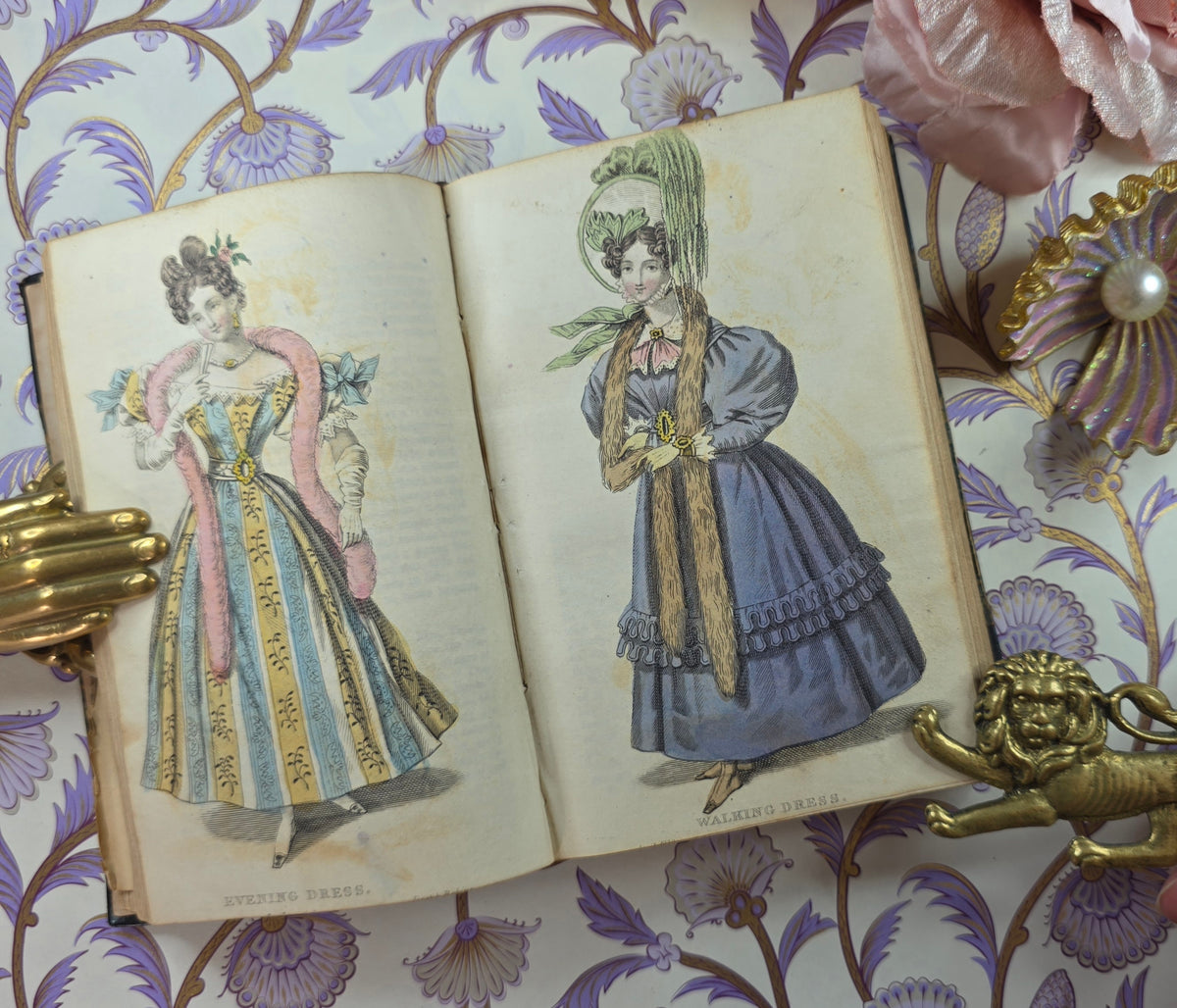 1832 The Ladies' Pocket Magazine (Complete Parts I and II) - Illustrated Antique Book