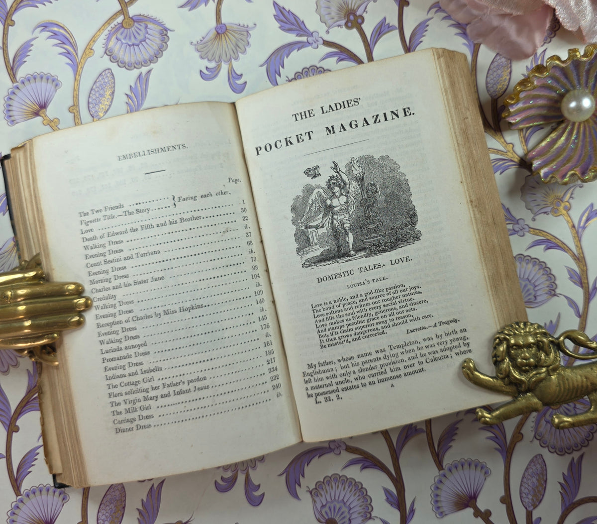 1832 The Ladies' Pocket Magazine (Complete Parts I and II) - Illustrated Antique Book