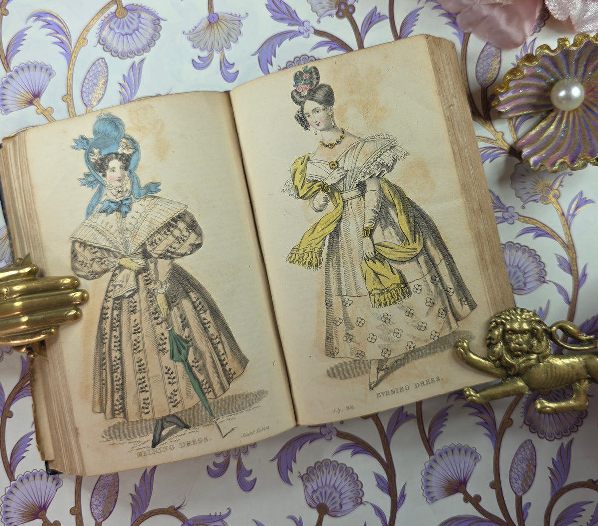 1832 The Ladies' Pocket Magazine (Complete Parts I and II) - Illustrated Antique Book