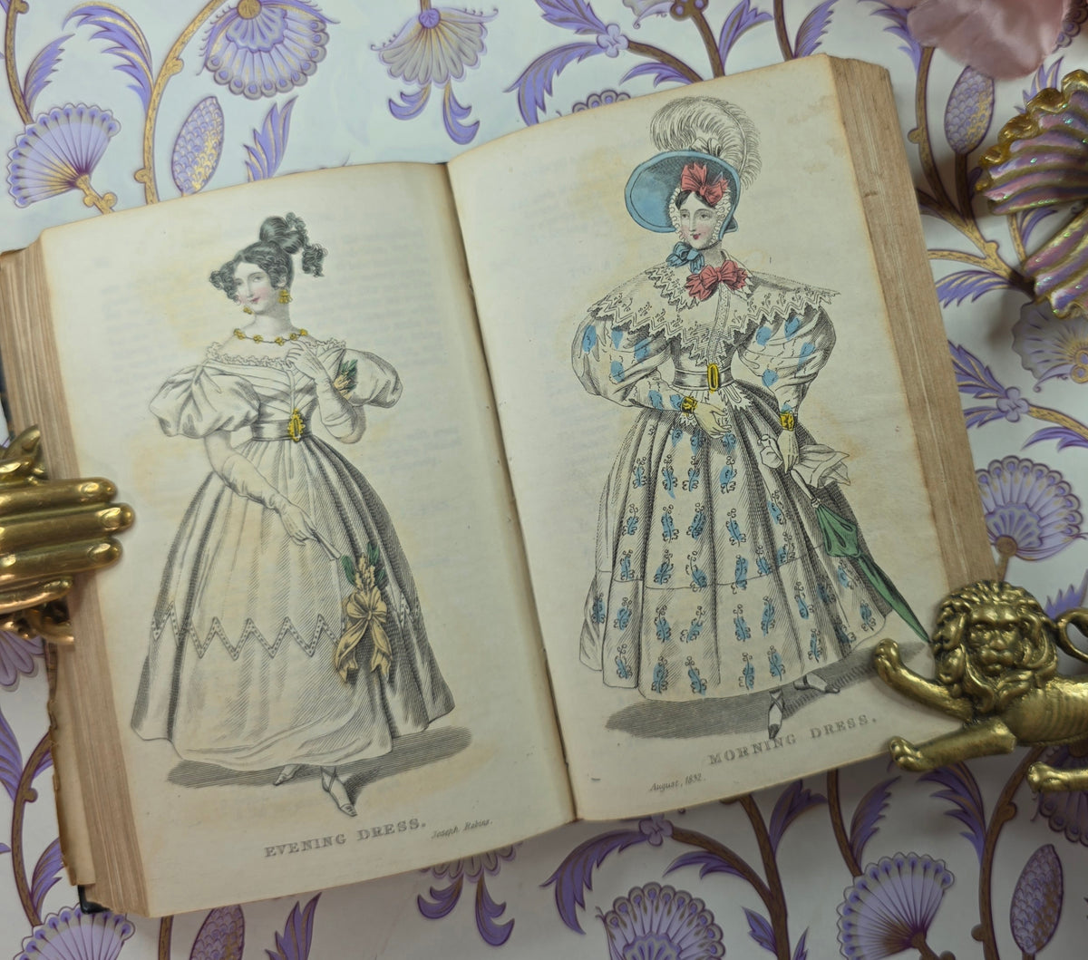 1832 The Ladies' Pocket Magazine (Complete Parts I and II) - Illustrated Antique Book
