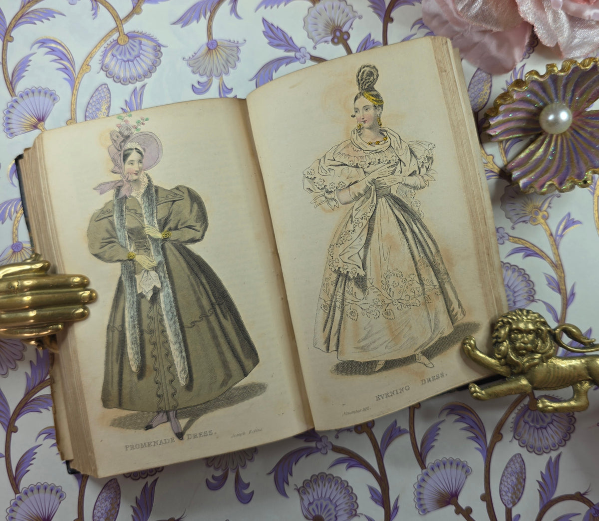 1832 The Ladies' Pocket Magazine (Complete Parts I and II) - Illustrated Antique Book